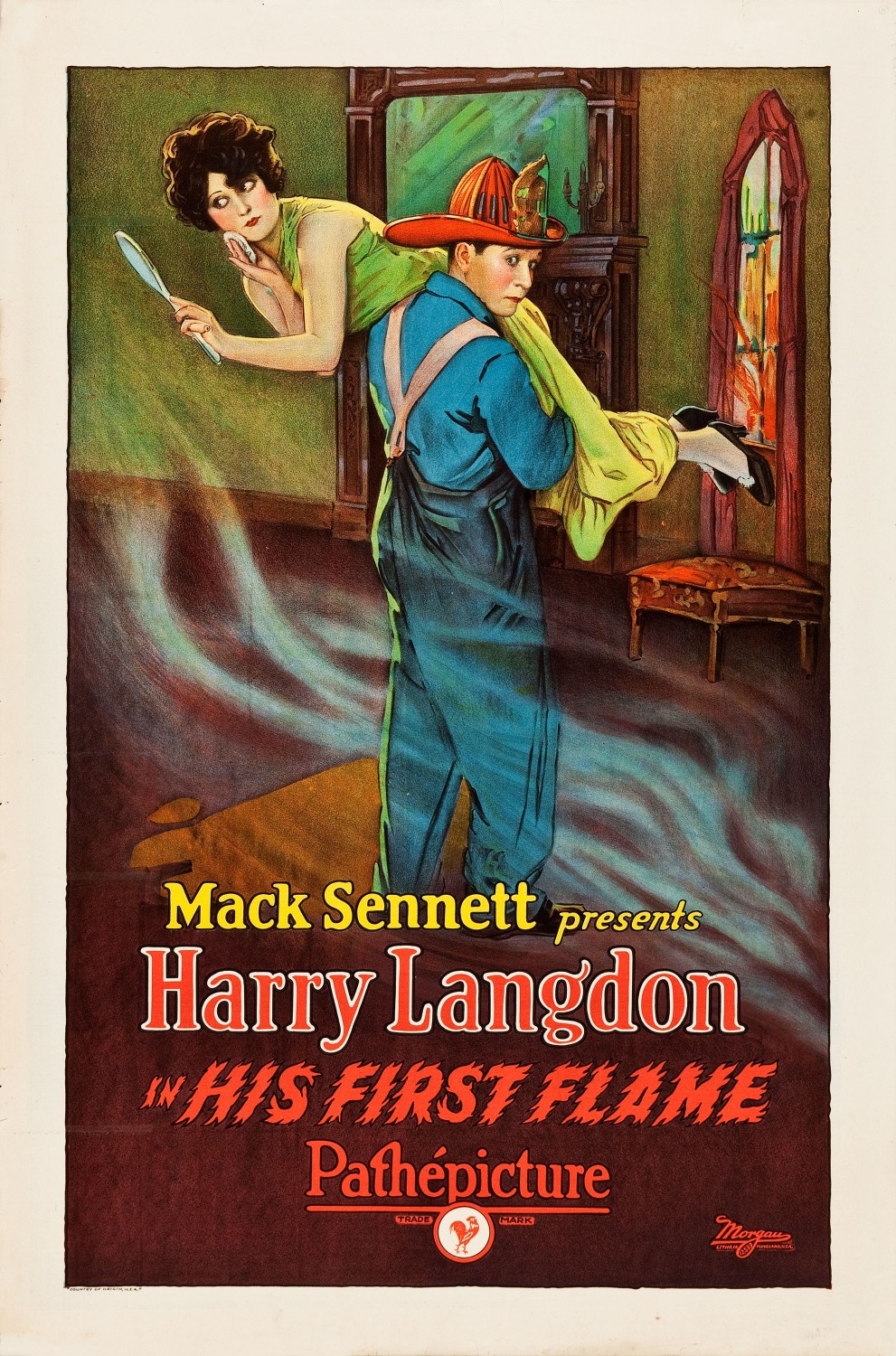 Extra Large Movie Poster Image for His First Flame 