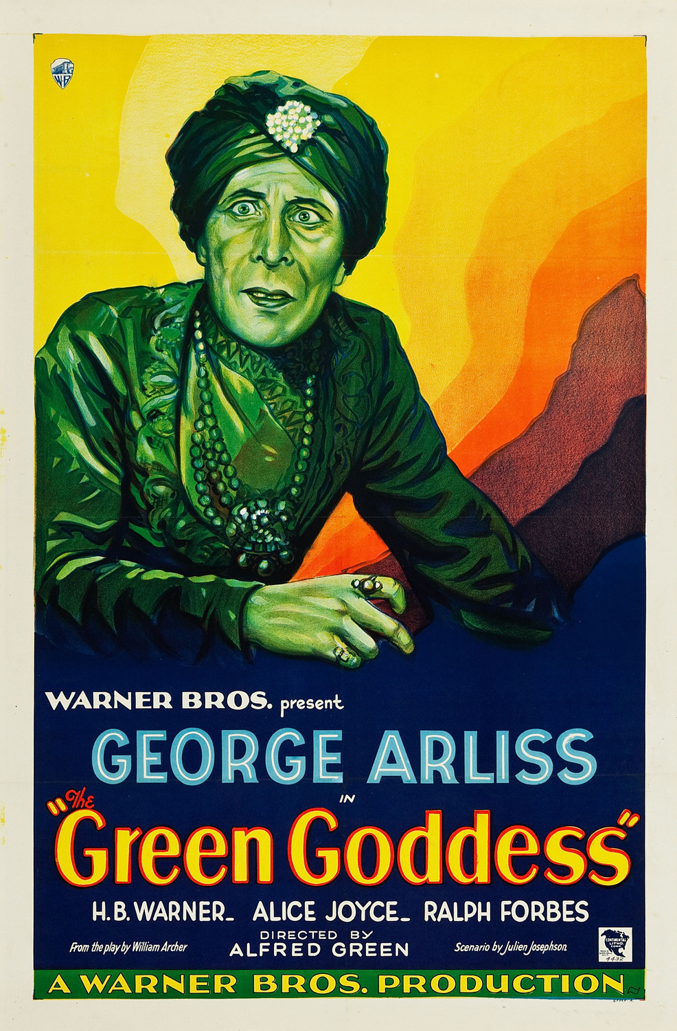 Extra Large Movie Poster Image for The Green Goddess 