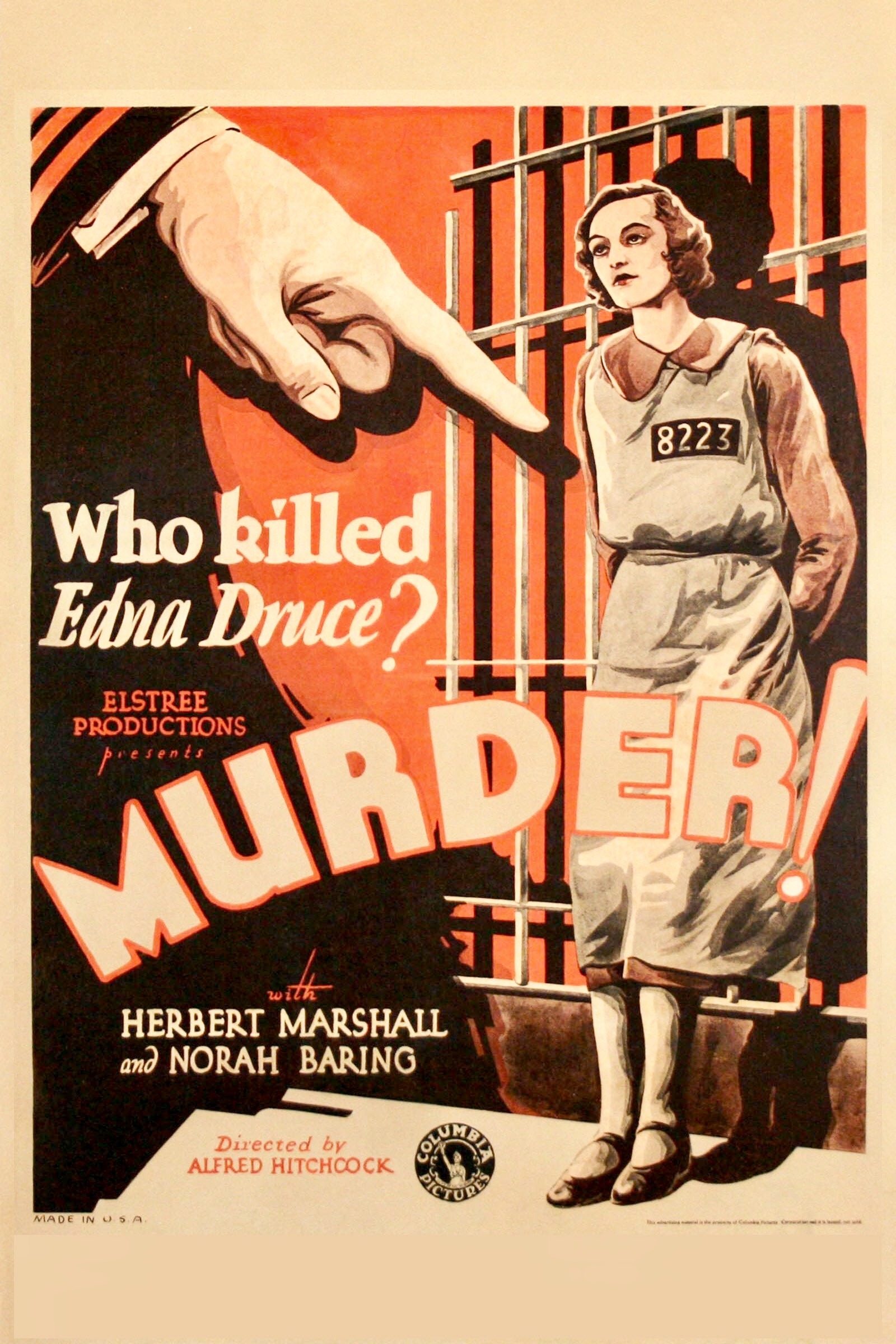 Mega Sized Movie Poster Image for Murder! 