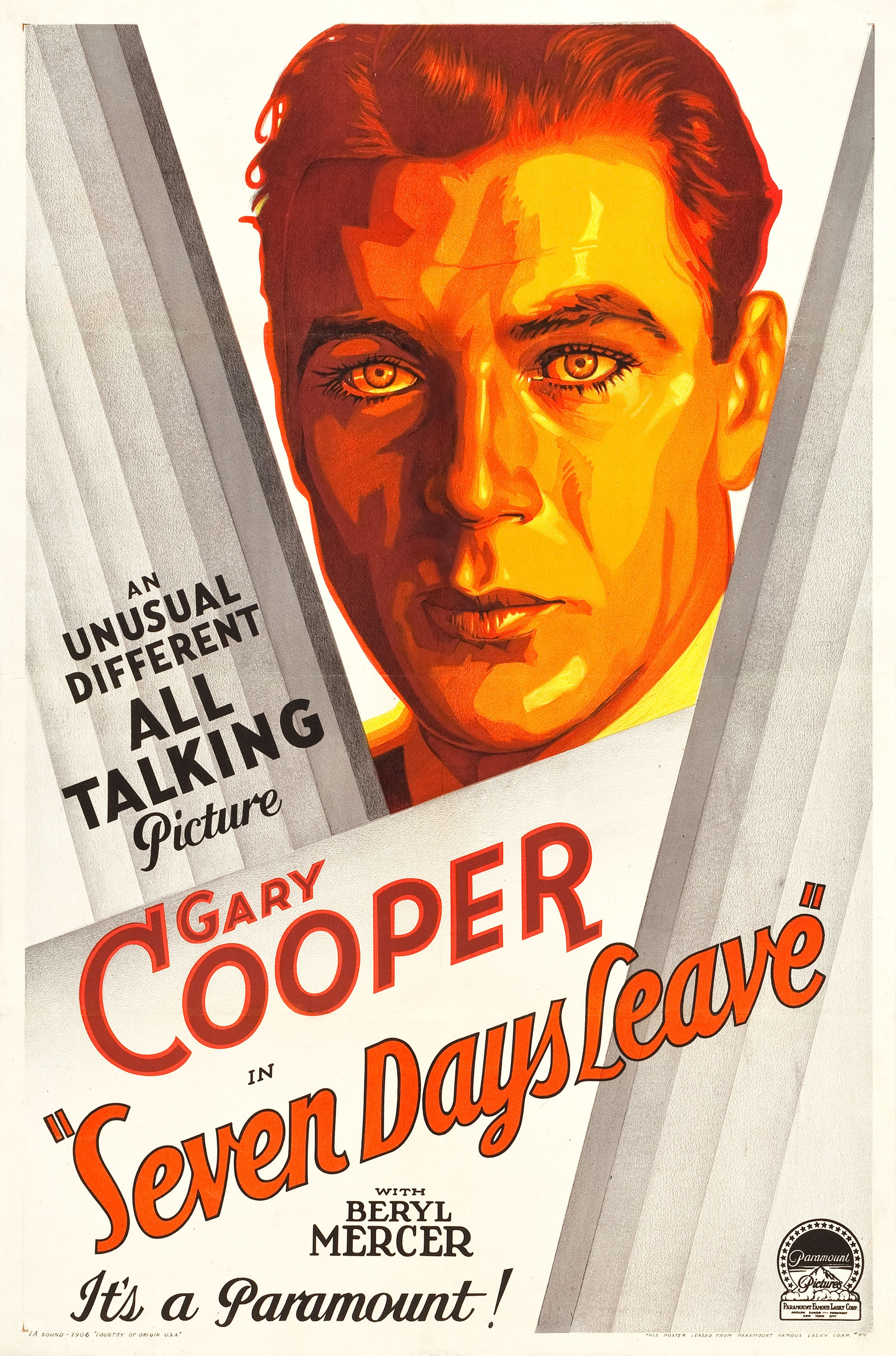 Mega Sized Movie Poster Image for Seven Days Leave 