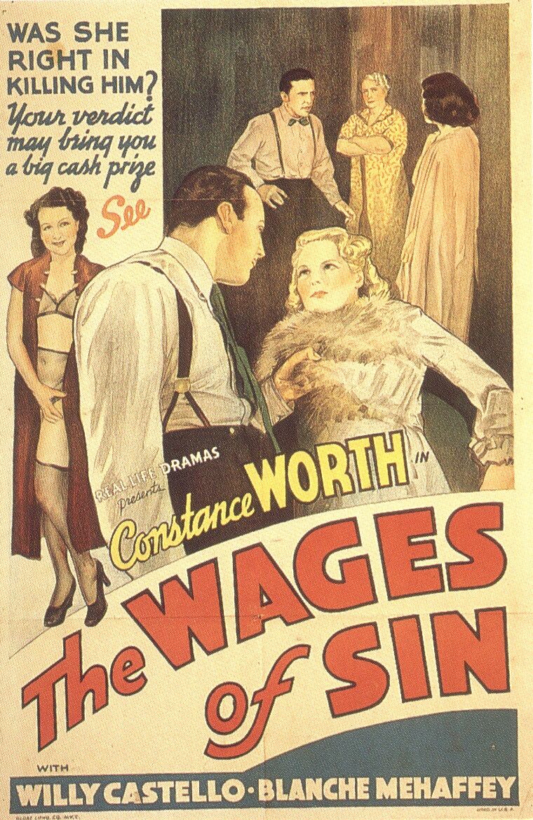 Extra Large Movie Poster Image for The Wages of Sin 