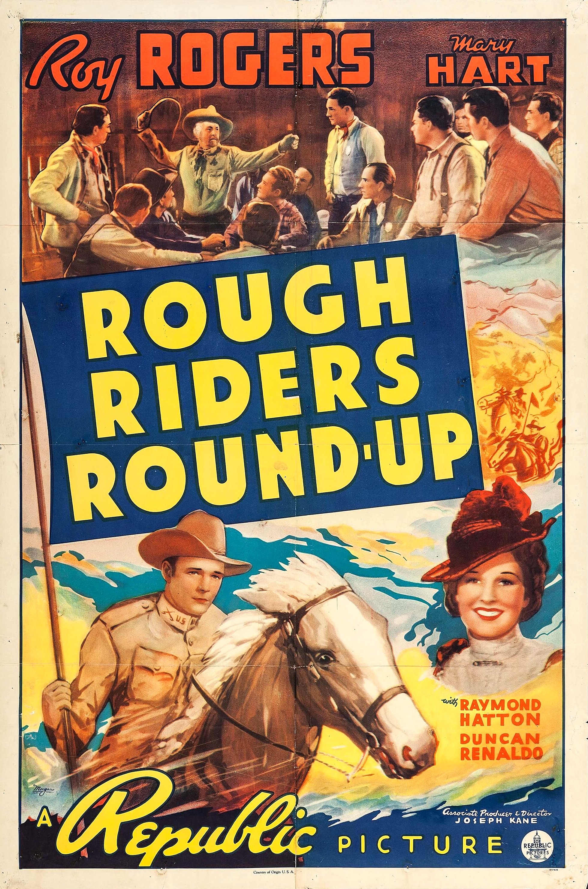 Mega Sized Movie Poster Image for Rough Riders' Round-up 