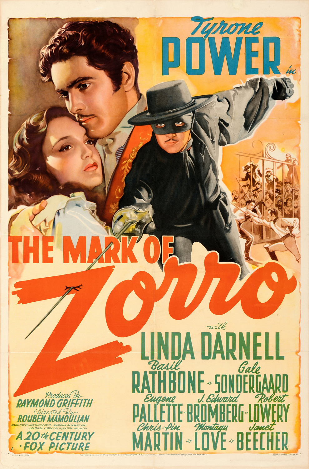 Extra Large Movie Poster Image for The Mark of Zorro 