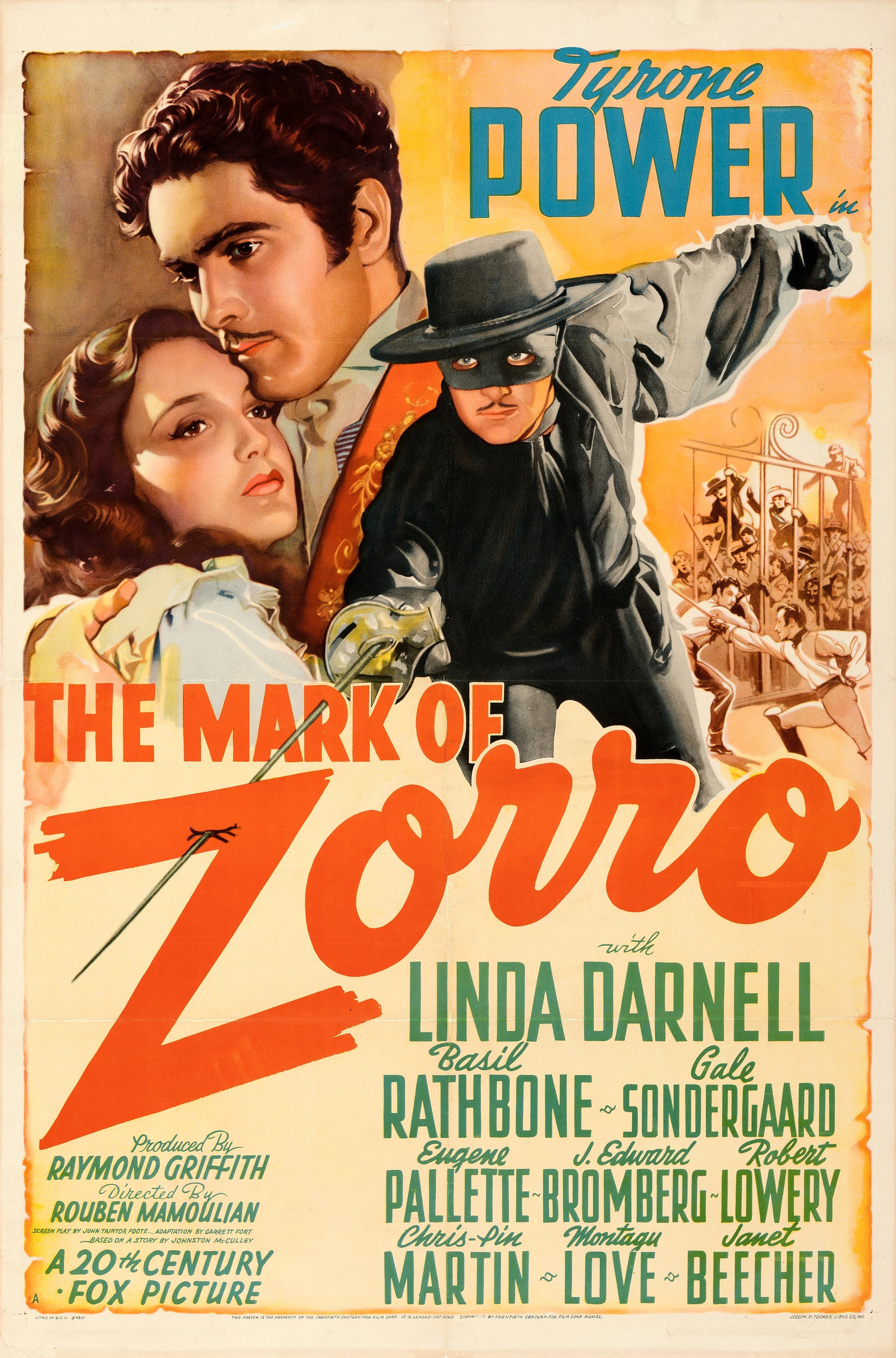 Mega Sized Movie Poster Image for The Mark of Zorro 