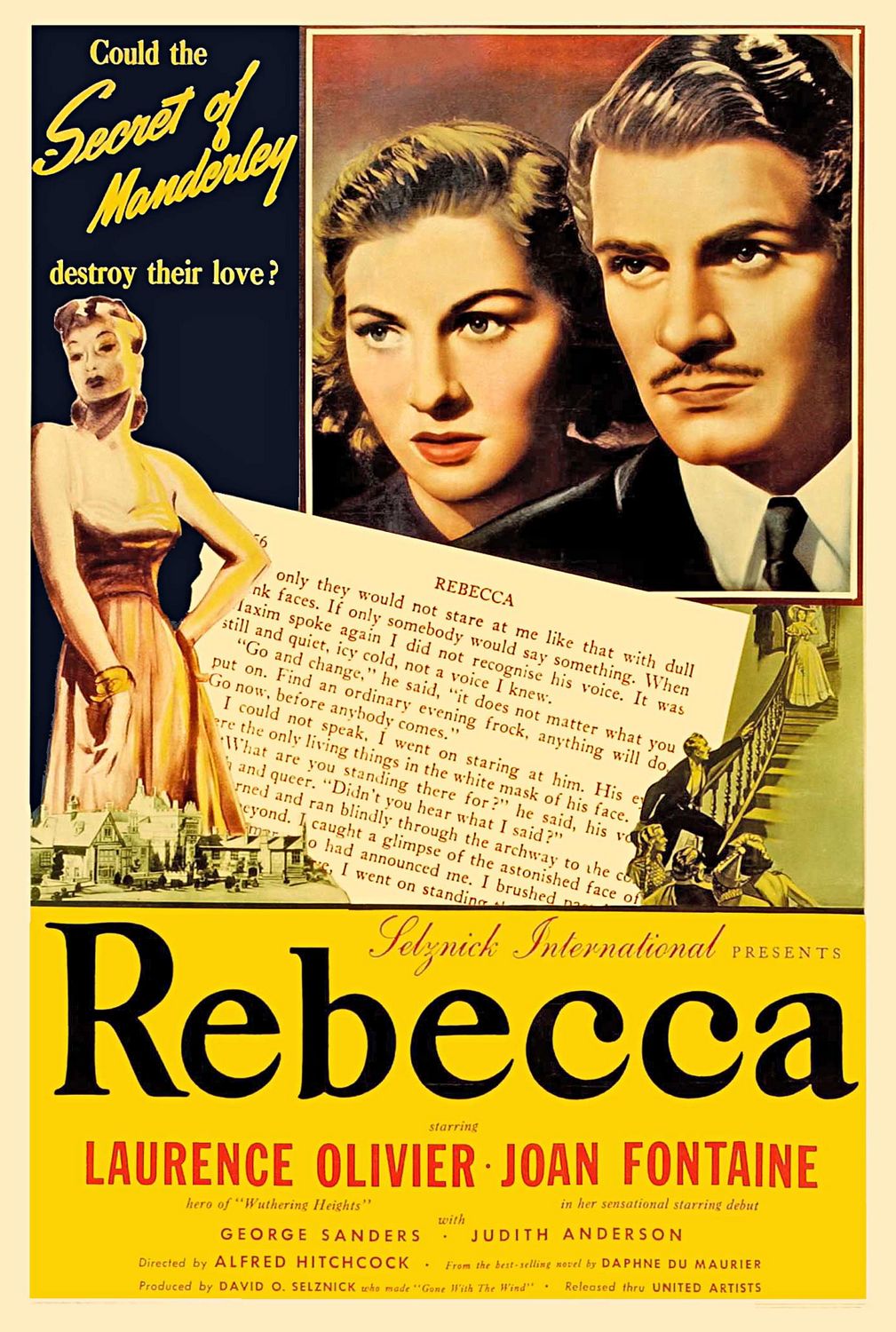 Extra Large Movie Poster Image for Rebecca (#3 of 6)