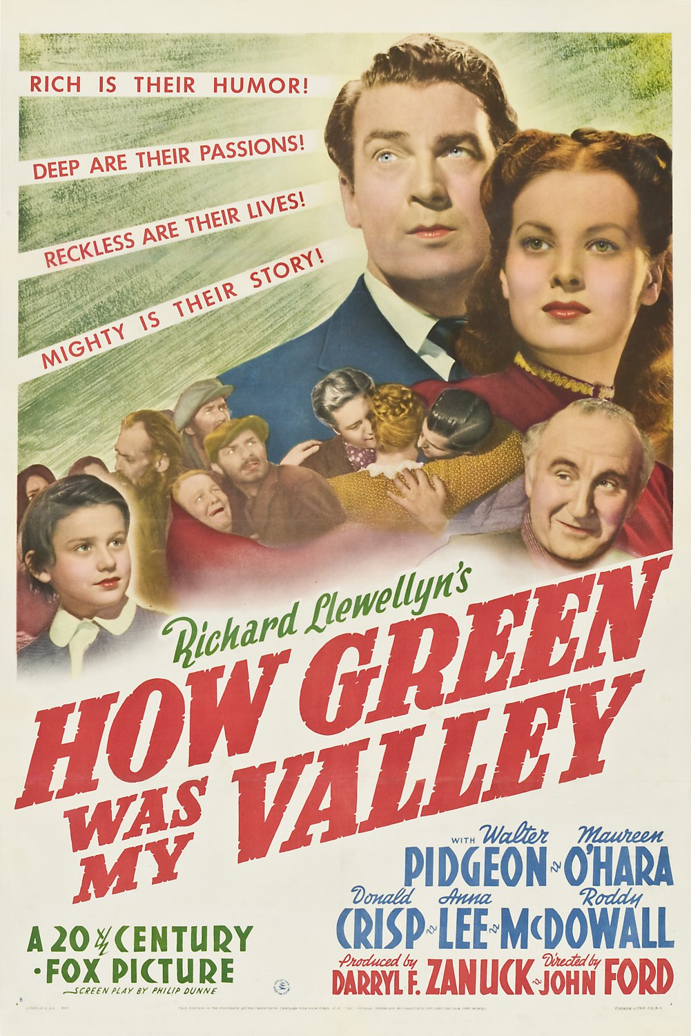 Extra Large Movie Poster Image for How Green Was My Valley (#1 of 2)