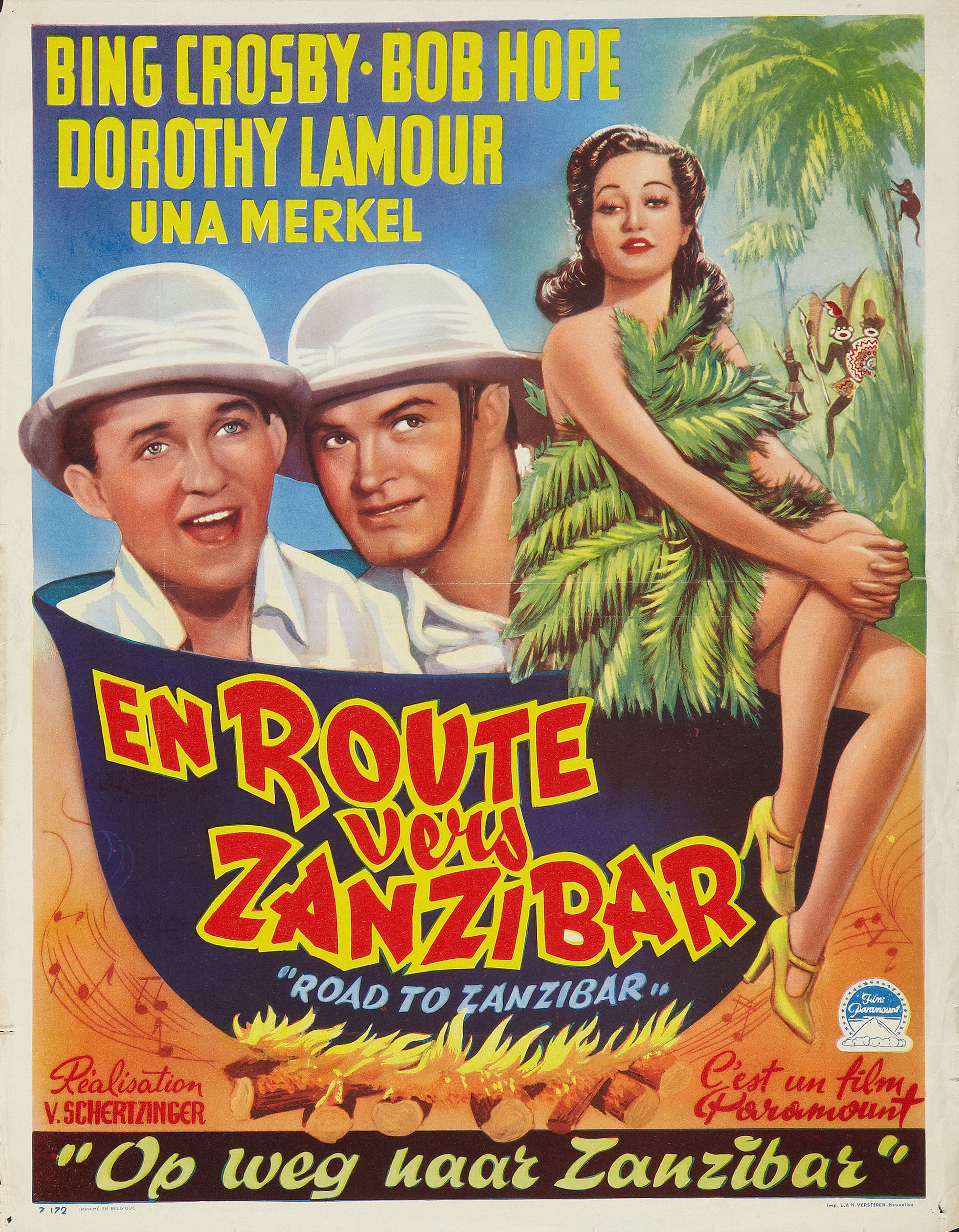 Mega Sized Movie Poster Image for Road to Zanzibar (#2 of 2)