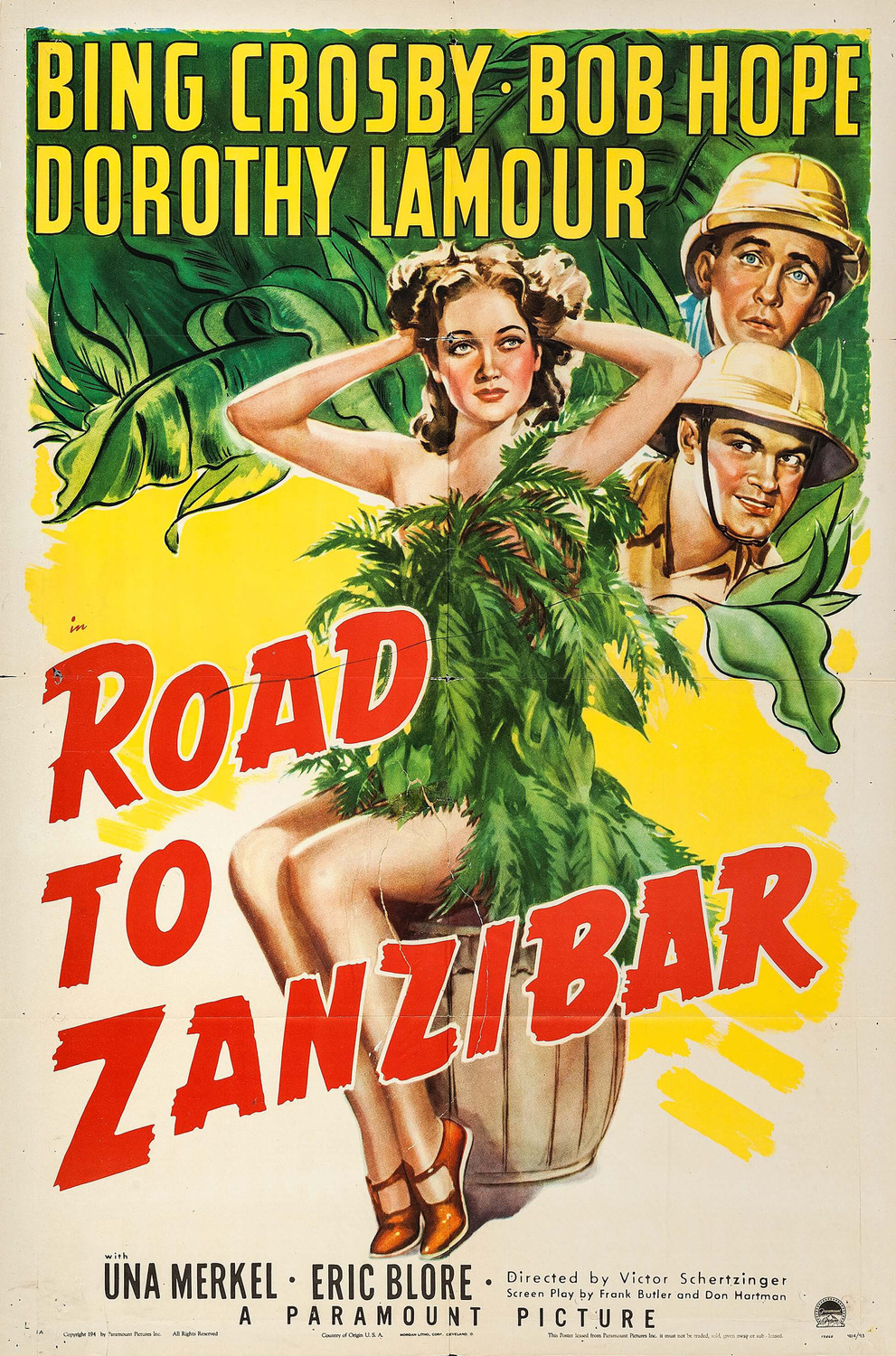 Extra Large Movie Poster Image for Road to Zanzibar (#1 of 2)