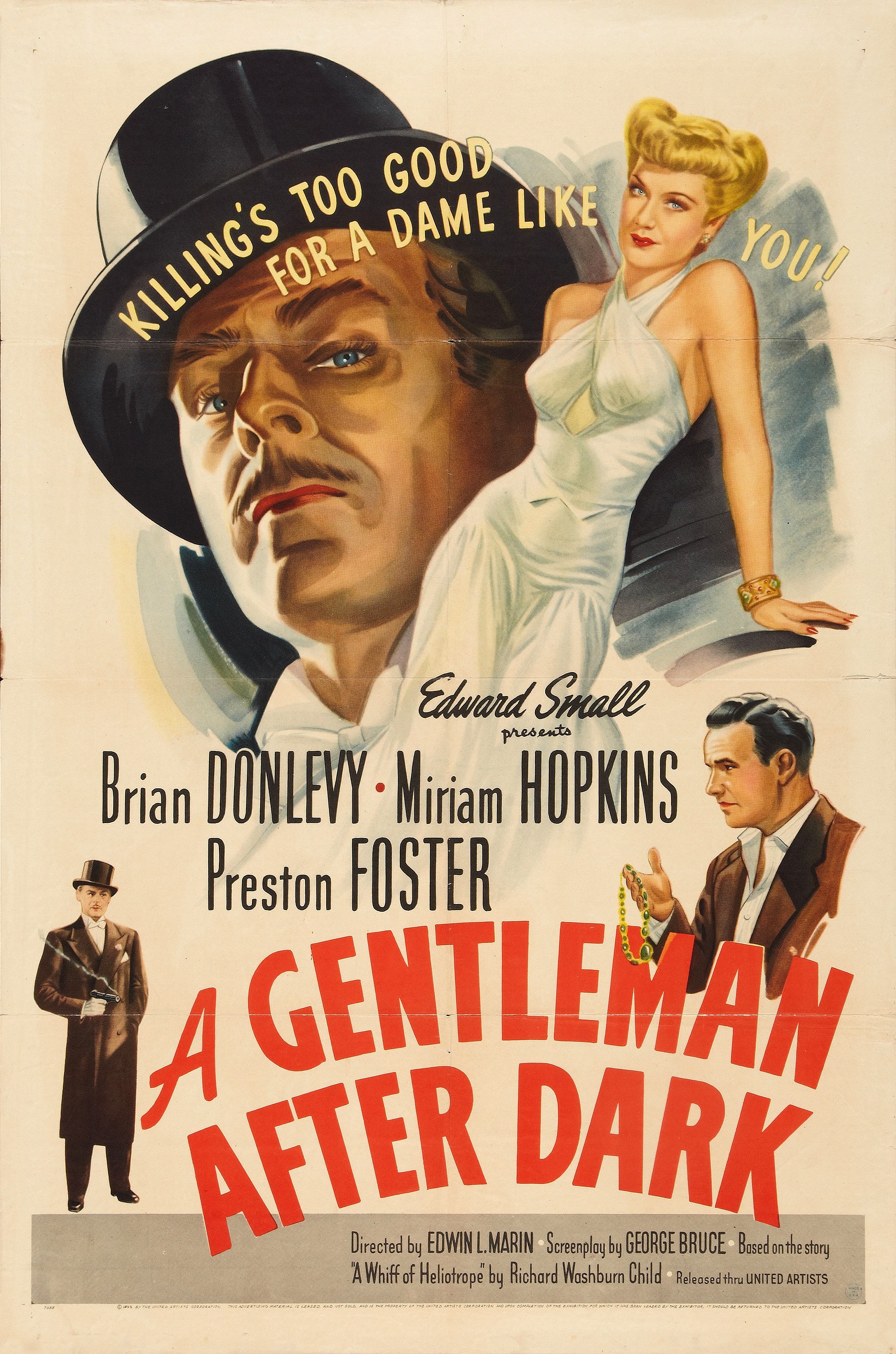 Mega Sized Movie Poster Image for A Gentleman After Dark 