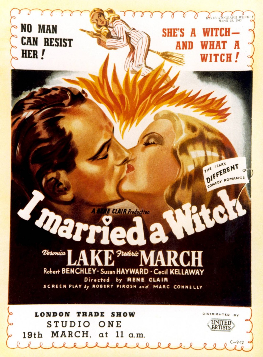Extra Large Movie Poster Image for I Married a Witch (#1 of 6)