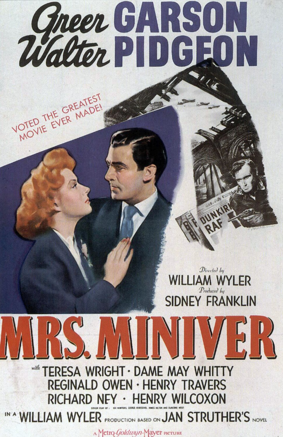Extra Large Movie Poster Image for Mrs. Miniver 