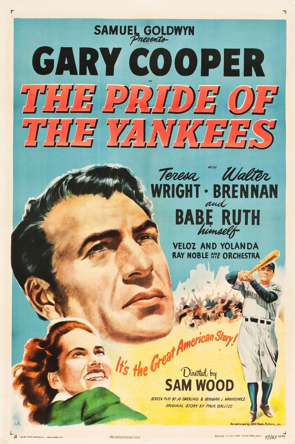 Extra Large Movie Poster Image for The Pride of the Yankees (#2 of 2)