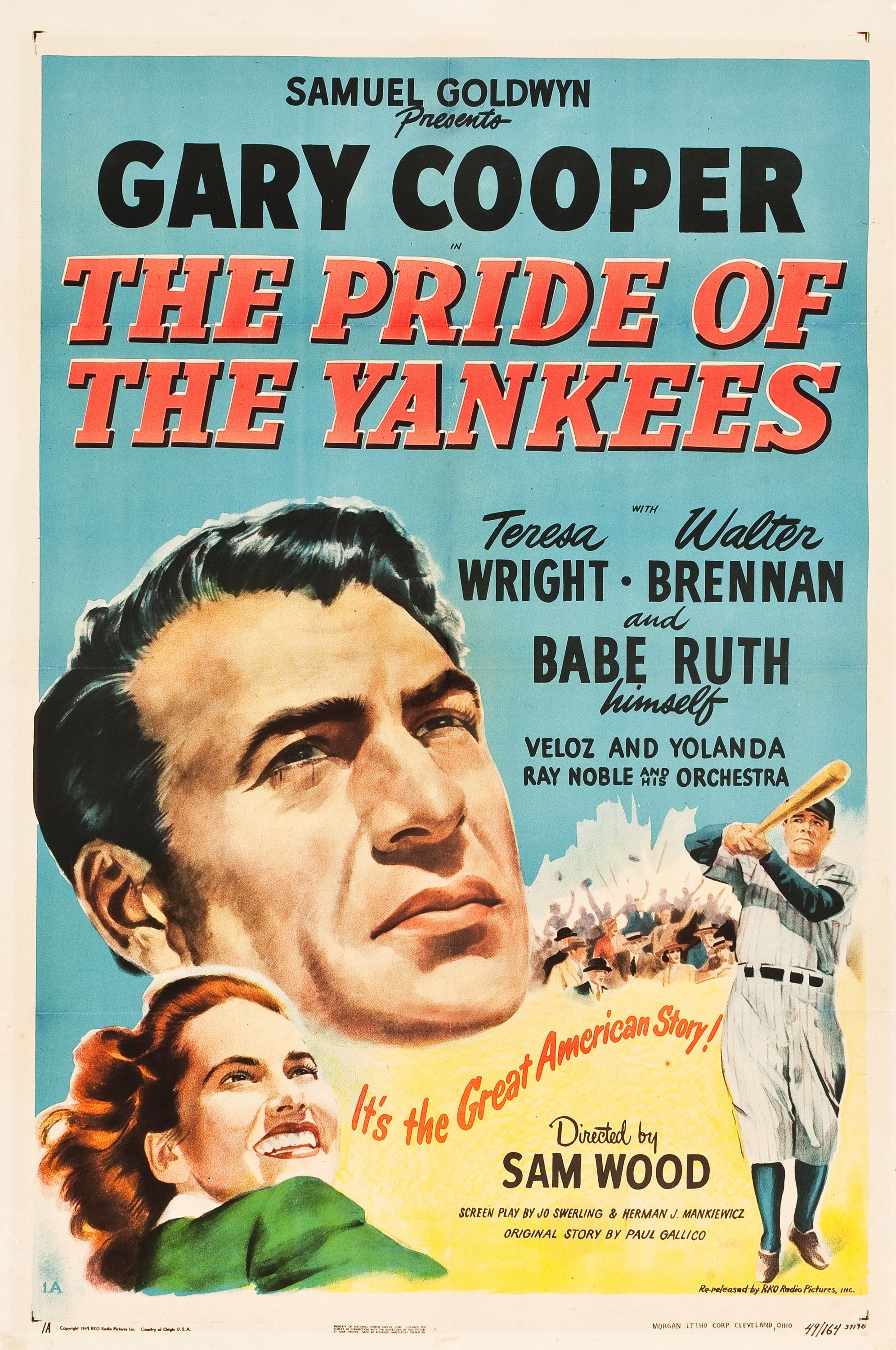 Mega Sized Movie Poster Image for The Pride of the Yankees (#2 of 2)