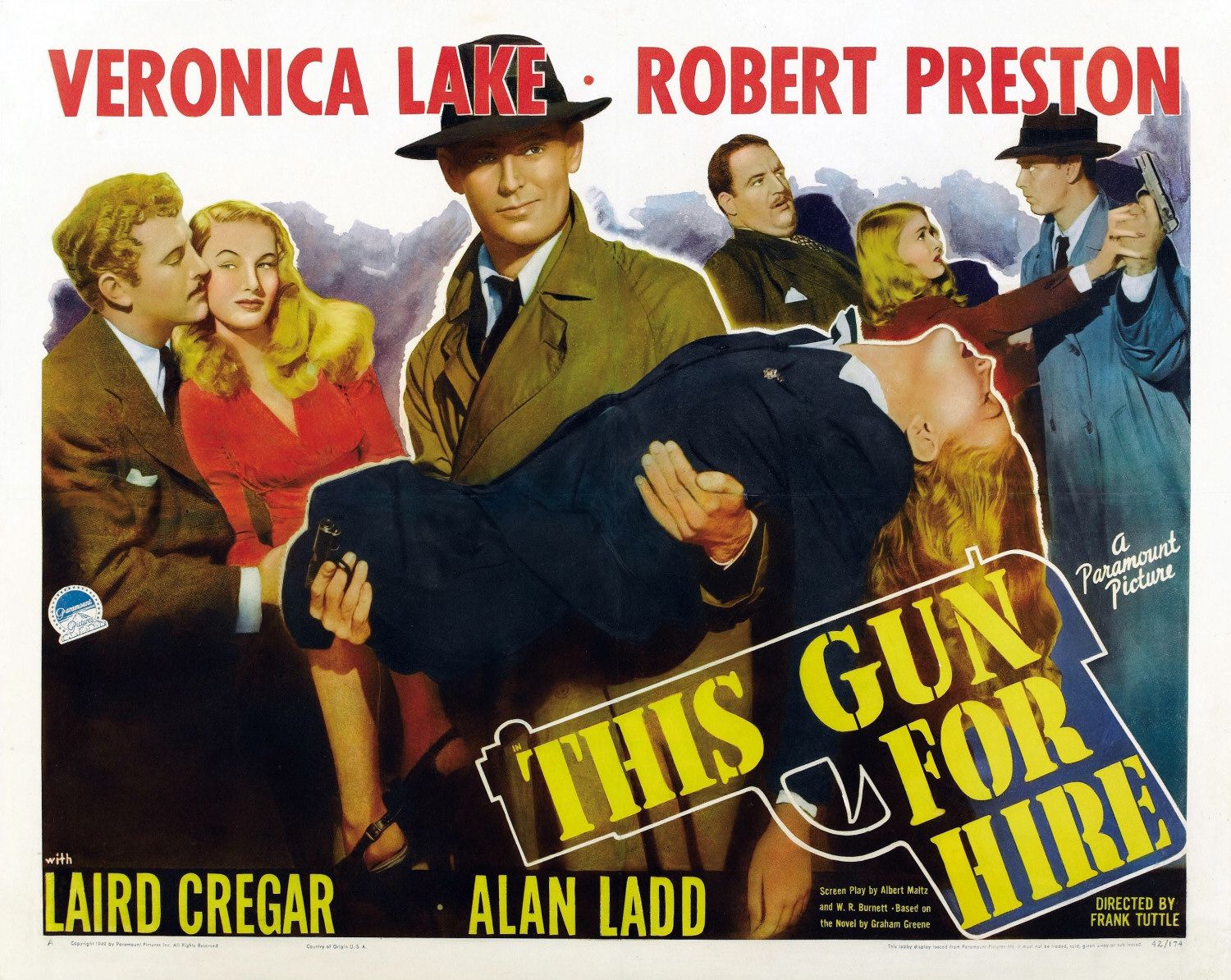 This gun for hire Veronica Lake movie poster print
