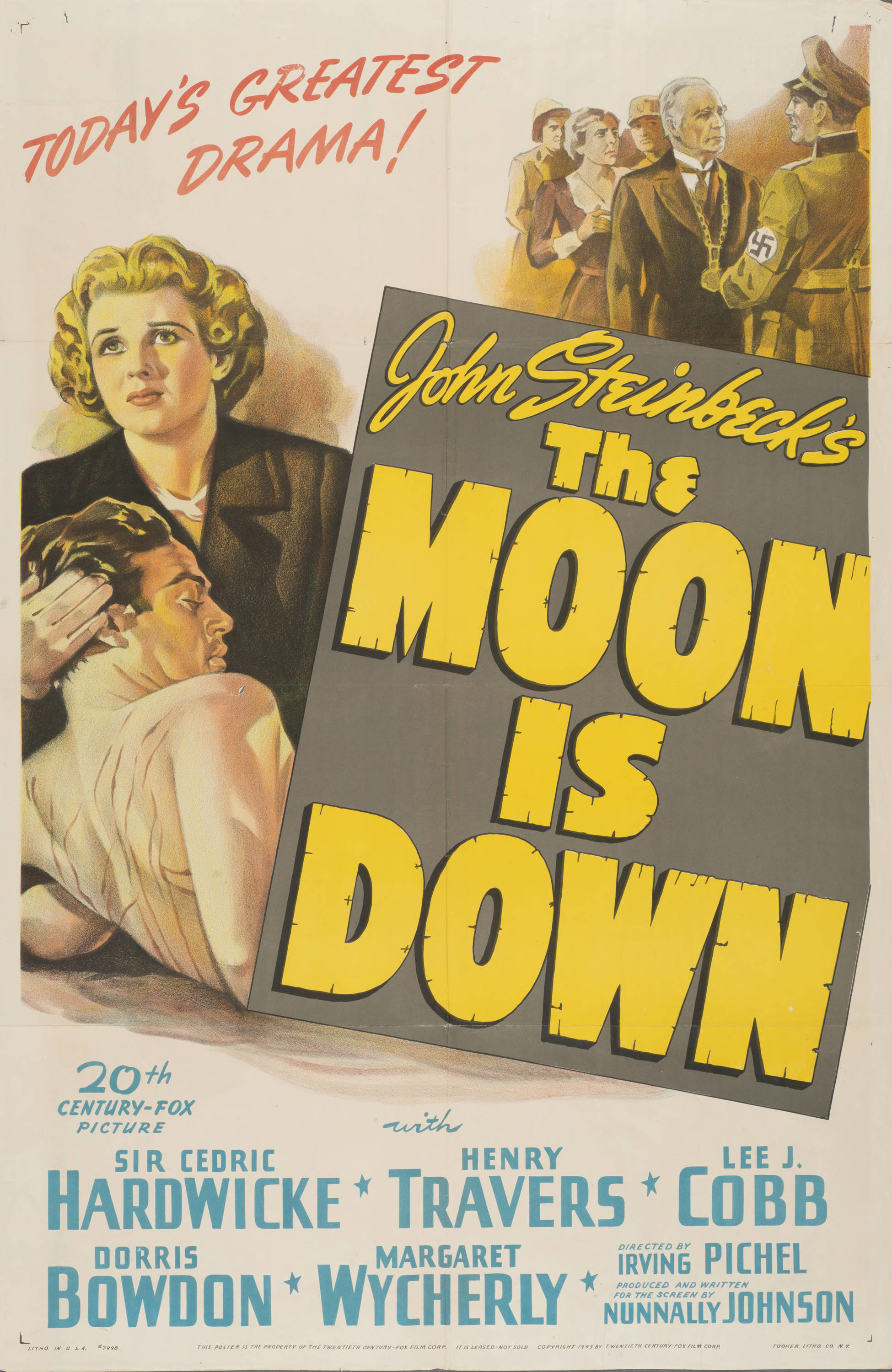 Mega Sized Movie Poster Image for The Moon Is Down 