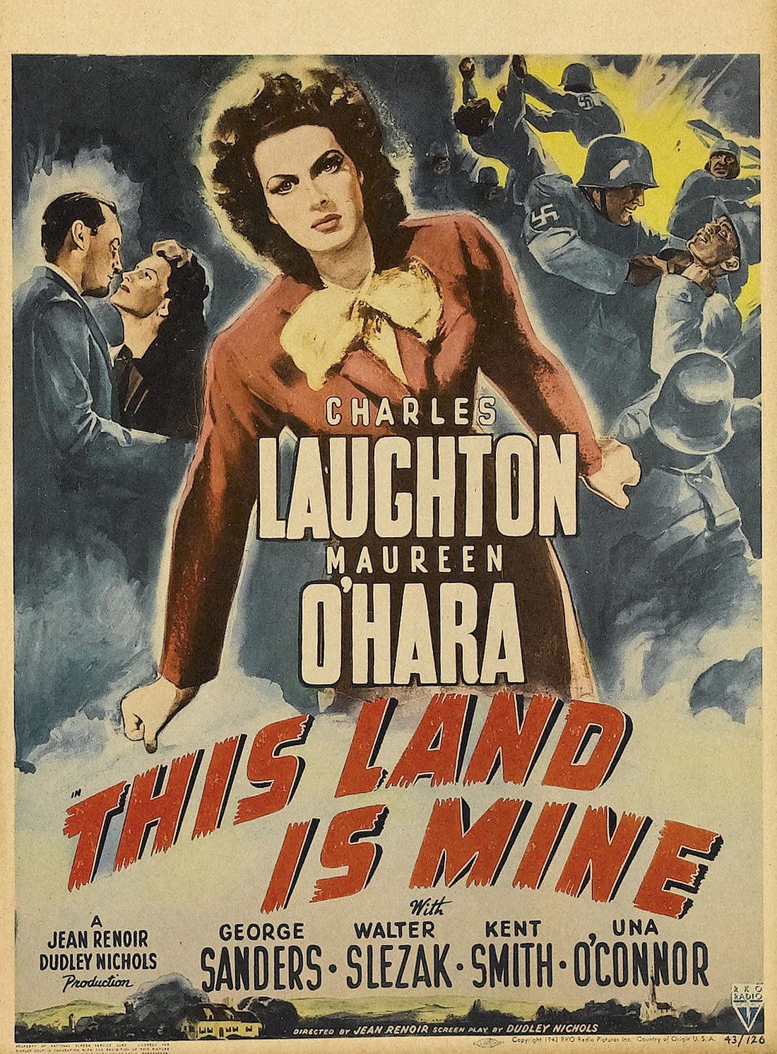 Extra Large Movie Poster Image for This Land Is Mine 