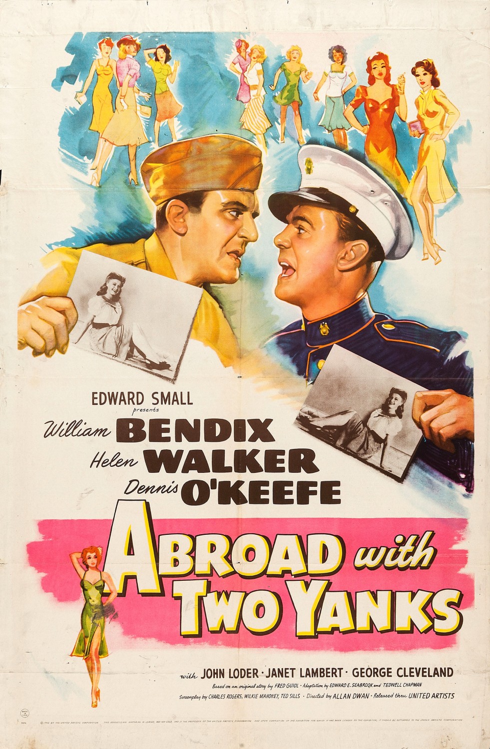 Extra Large Movie Poster Image for Abroad with Two Yanks 