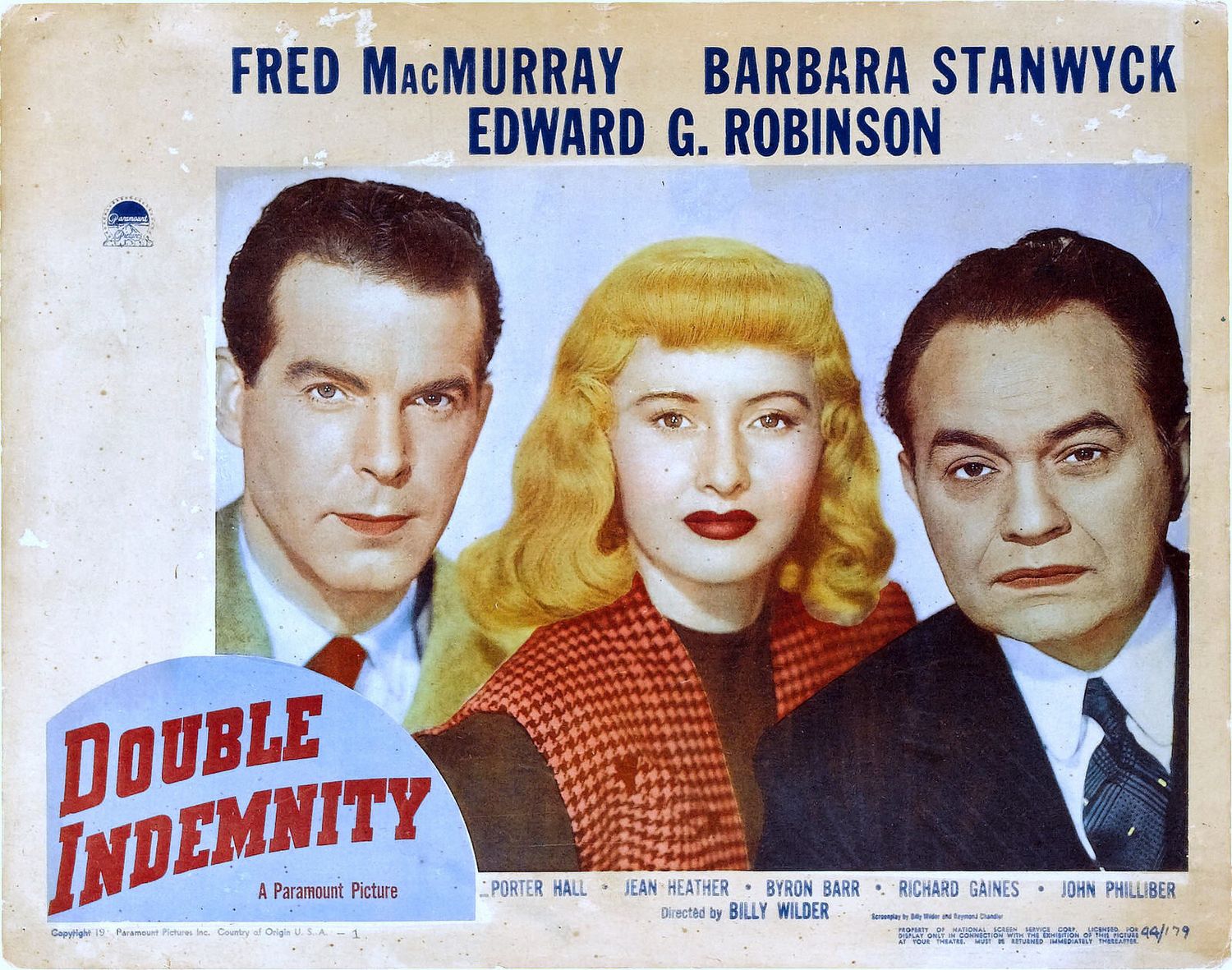 Extra Large Movie Poster Image for Double Indemnity (#3 of 7)