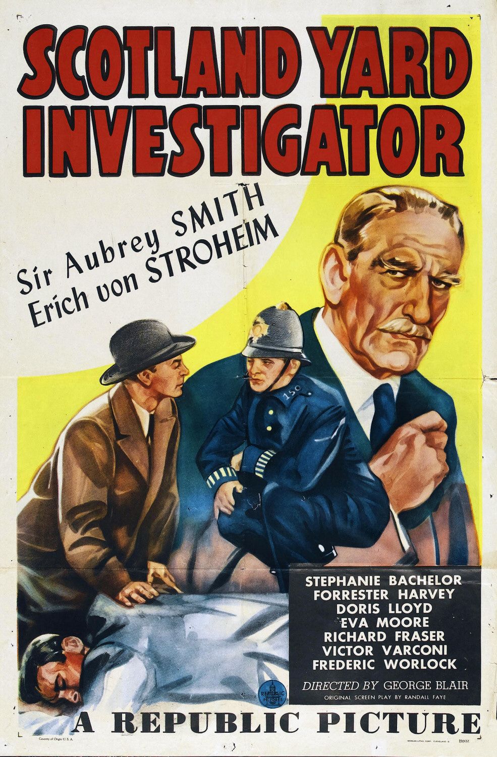 Extra Large Movie Poster Image for Scotland Yard Investigator 