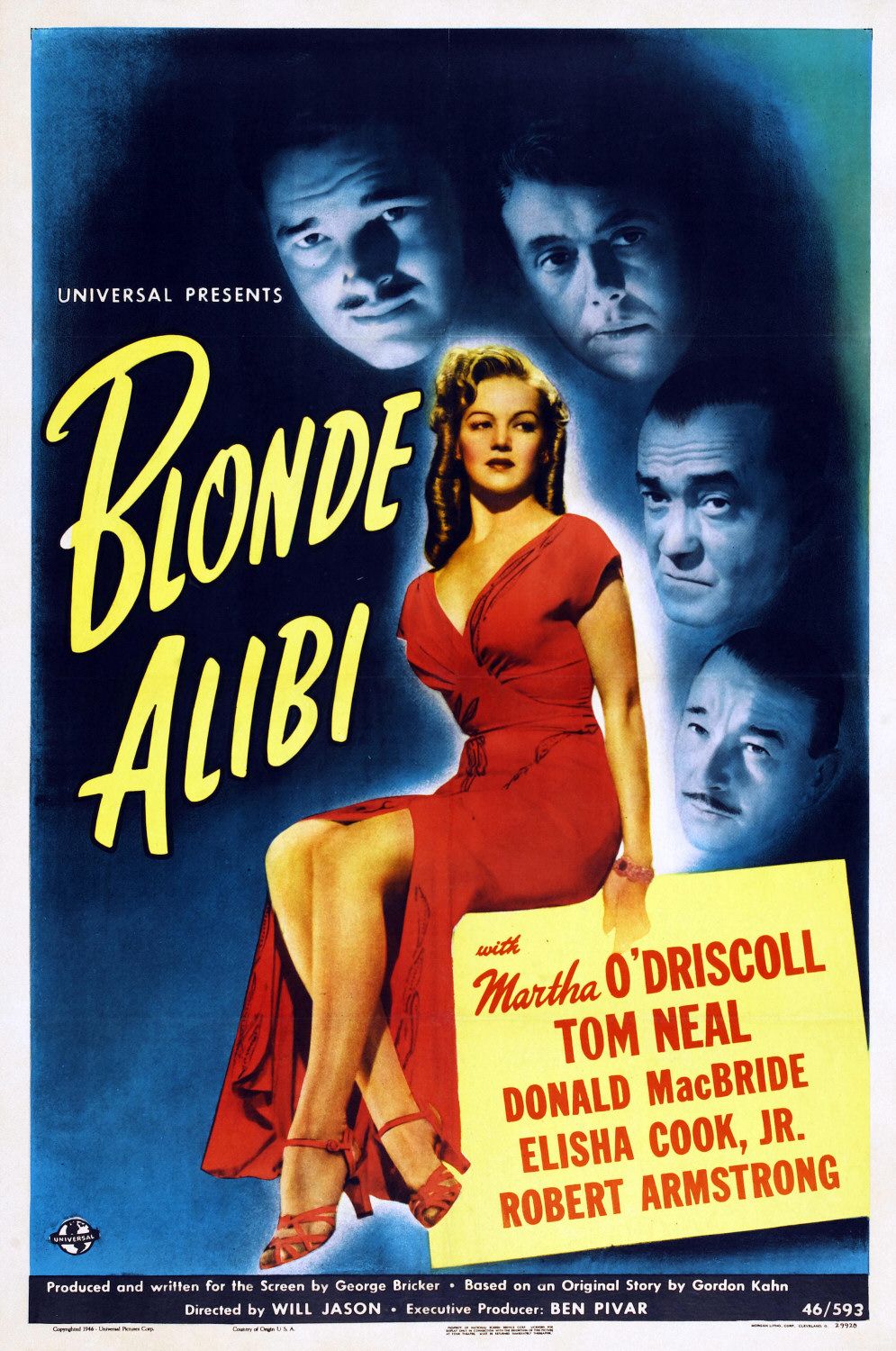 Extra Large Movie Poster Image for Blonde Alibi 