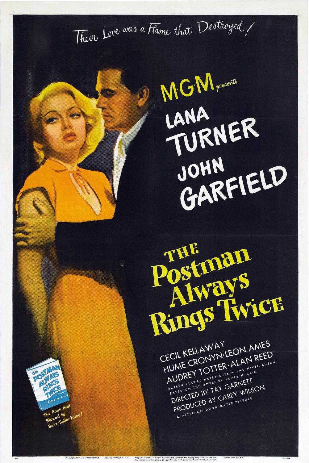 Extra Large Movie Poster Image for The Postman Always Rings Twice (#2 of 4)