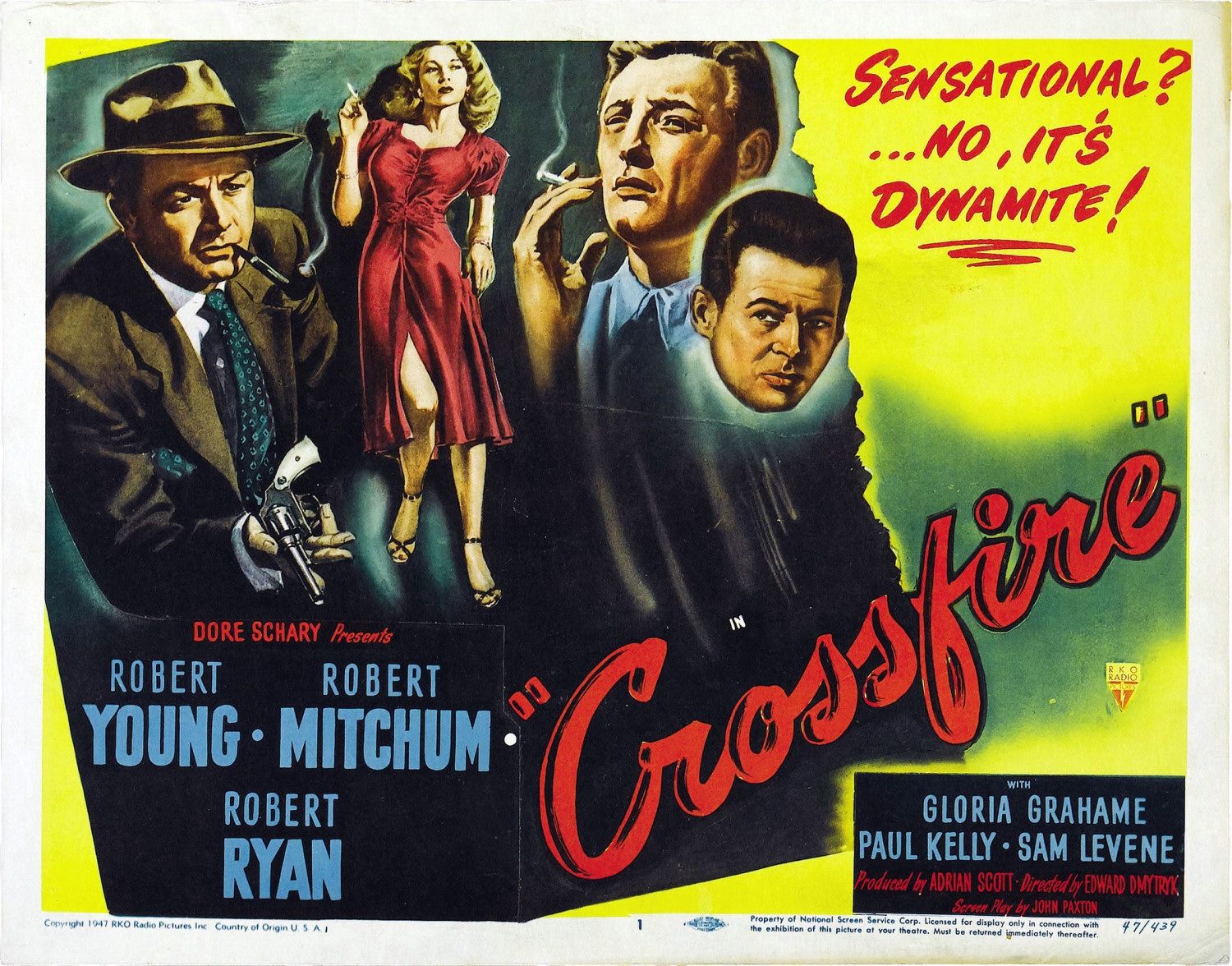 Image result for CROSSFIRE 1947 movie