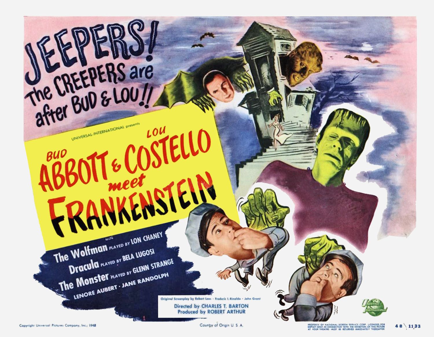 Extra Large Movie Poster Image for Bud Abbott Lou Costello Meet Frankenstein (#4 of 4)