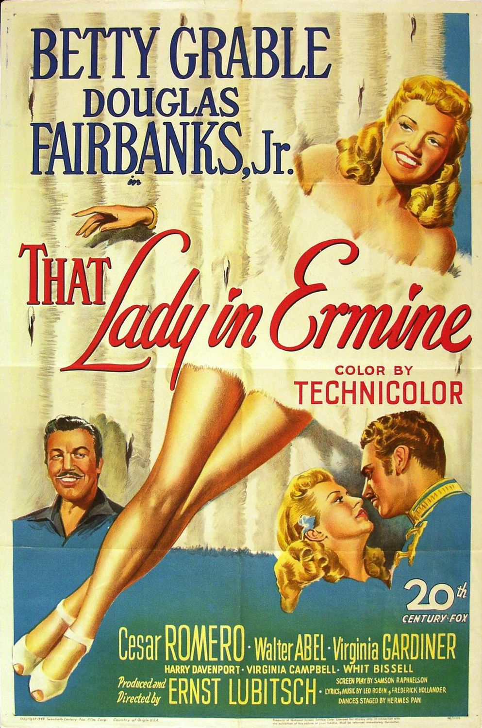 Extra Large Movie Poster Image for That Lady in Ermine 