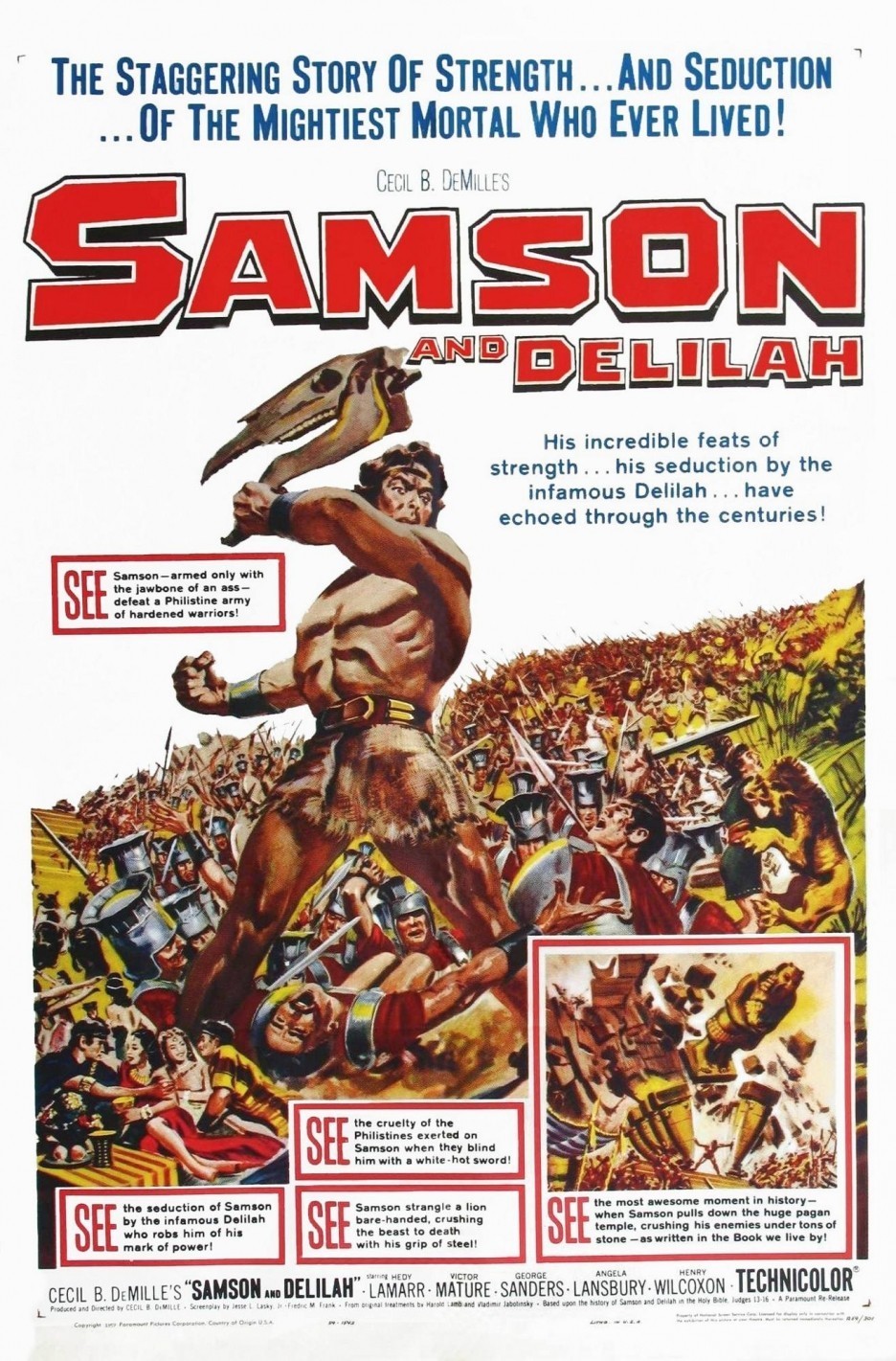 Extra Large Movie Poster Image for Samson and Delilah (#3 of 7)