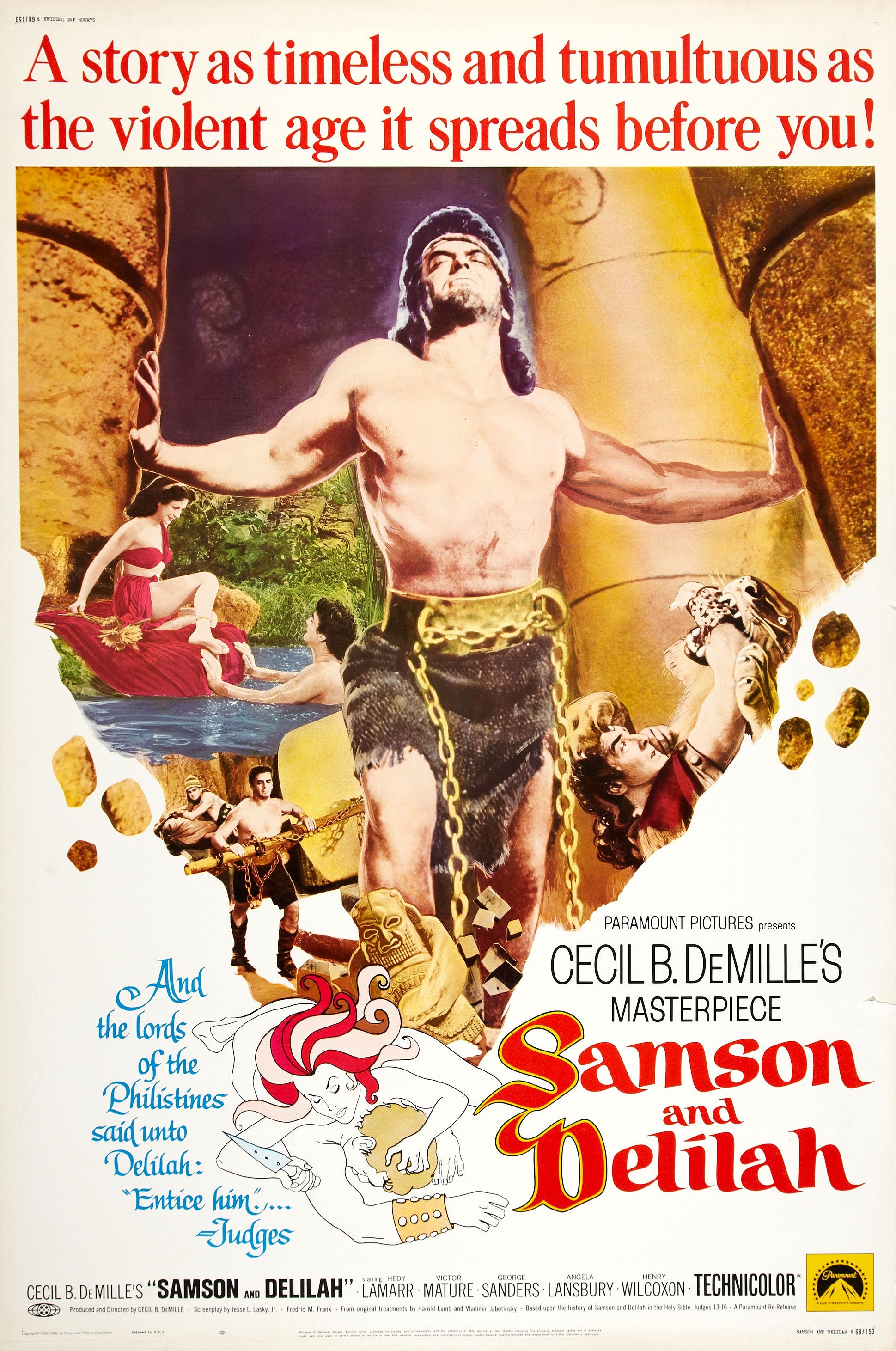 Mega Sized Movie Poster Image for Samson and Delilah (#1 of 7)