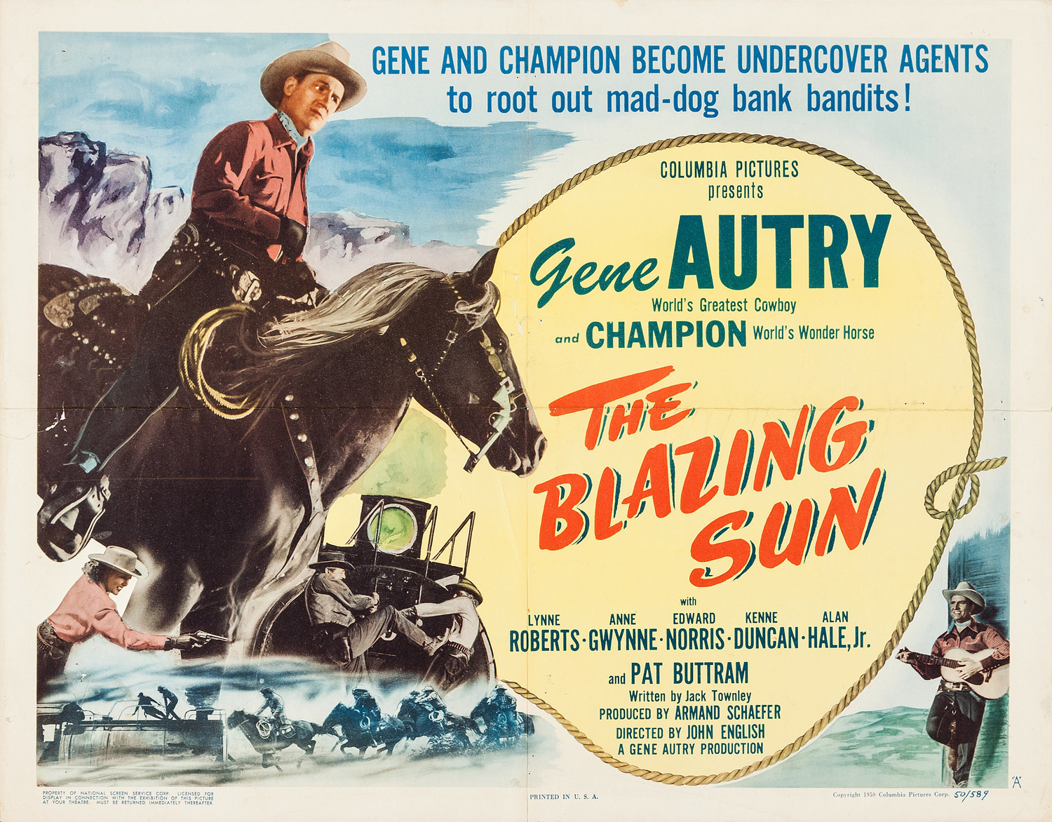 Extra Large Movie Poster Image for The Blazing Sun (#4 of 4)