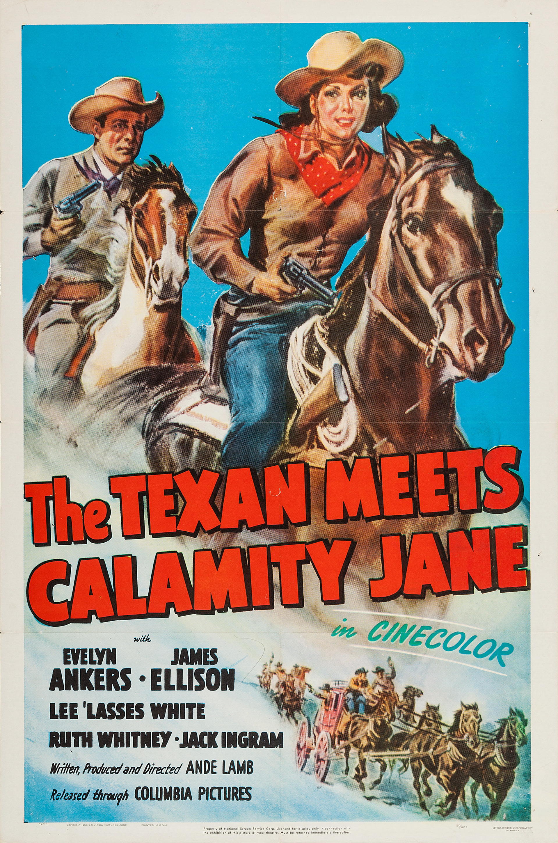 Mega Sized Movie Poster Image for The Texan Meets Calamity Jane 