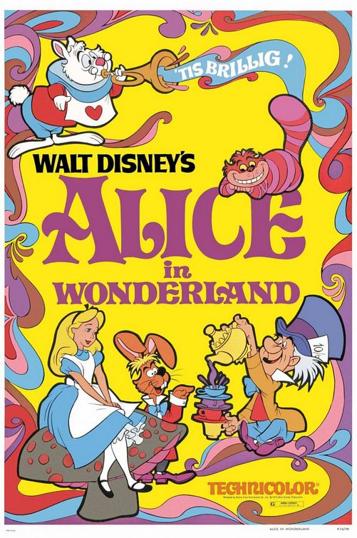 Image result for alice in wonderland 1951 poster