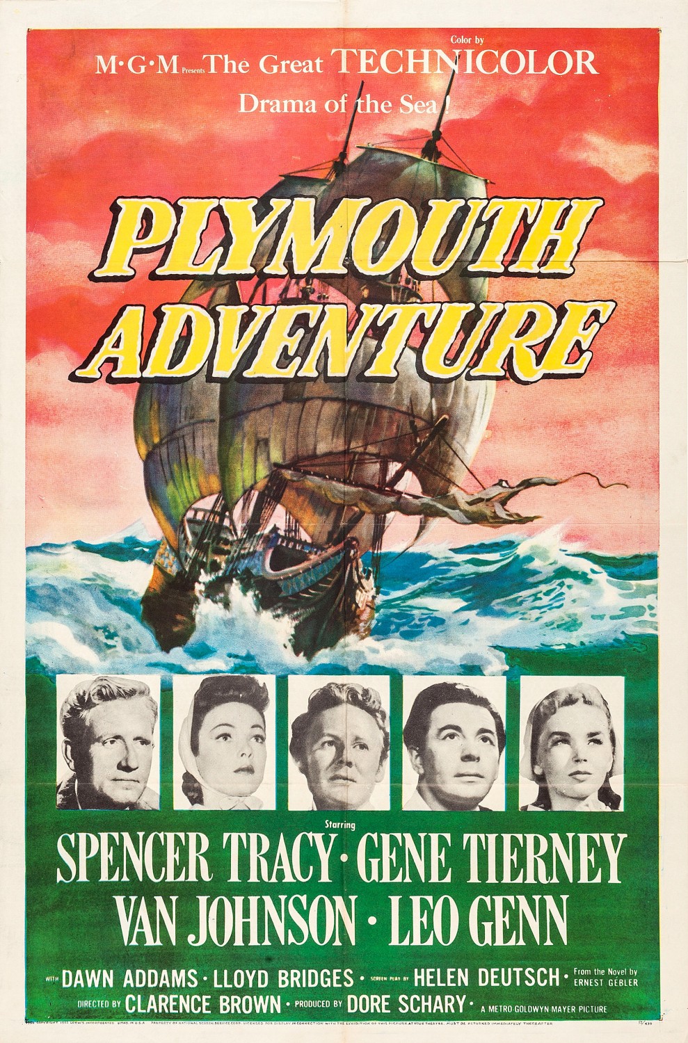 Extra Large Movie Poster Image for Plymouth Adventure (#1 of 3)