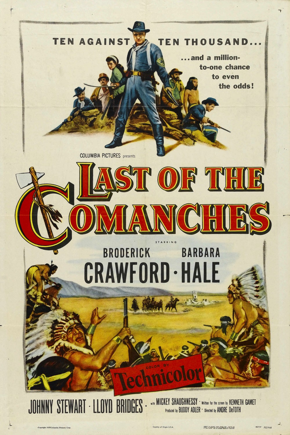 Extra Large Movie Poster Image for Last of the Comanches 