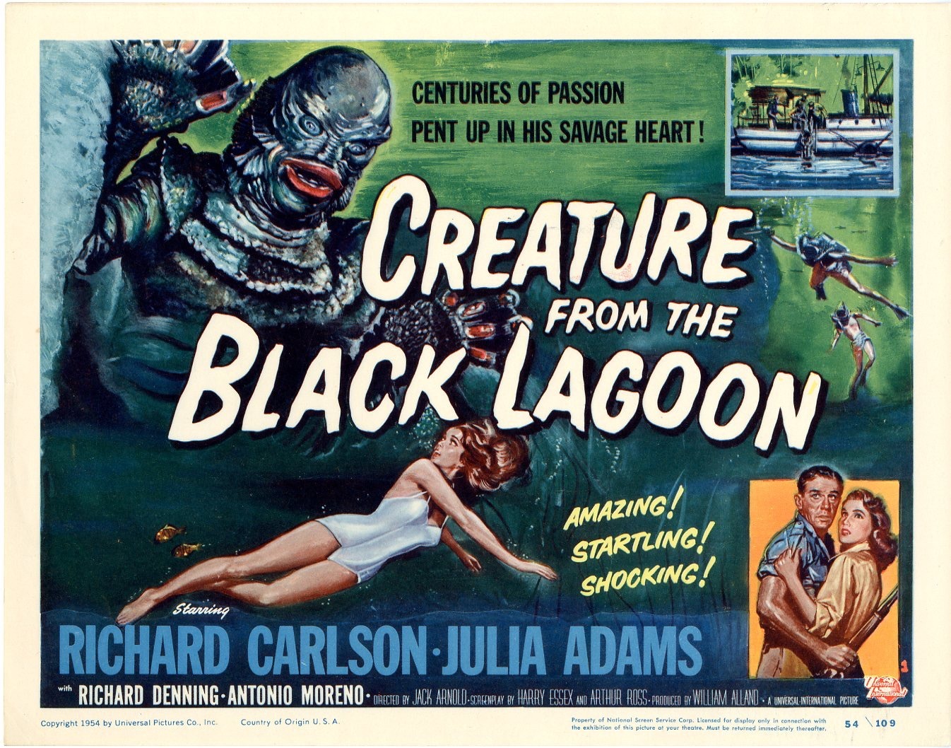 Extra Large Movie Poster Image for Creature from the Black Lagoon (#5 of 5)