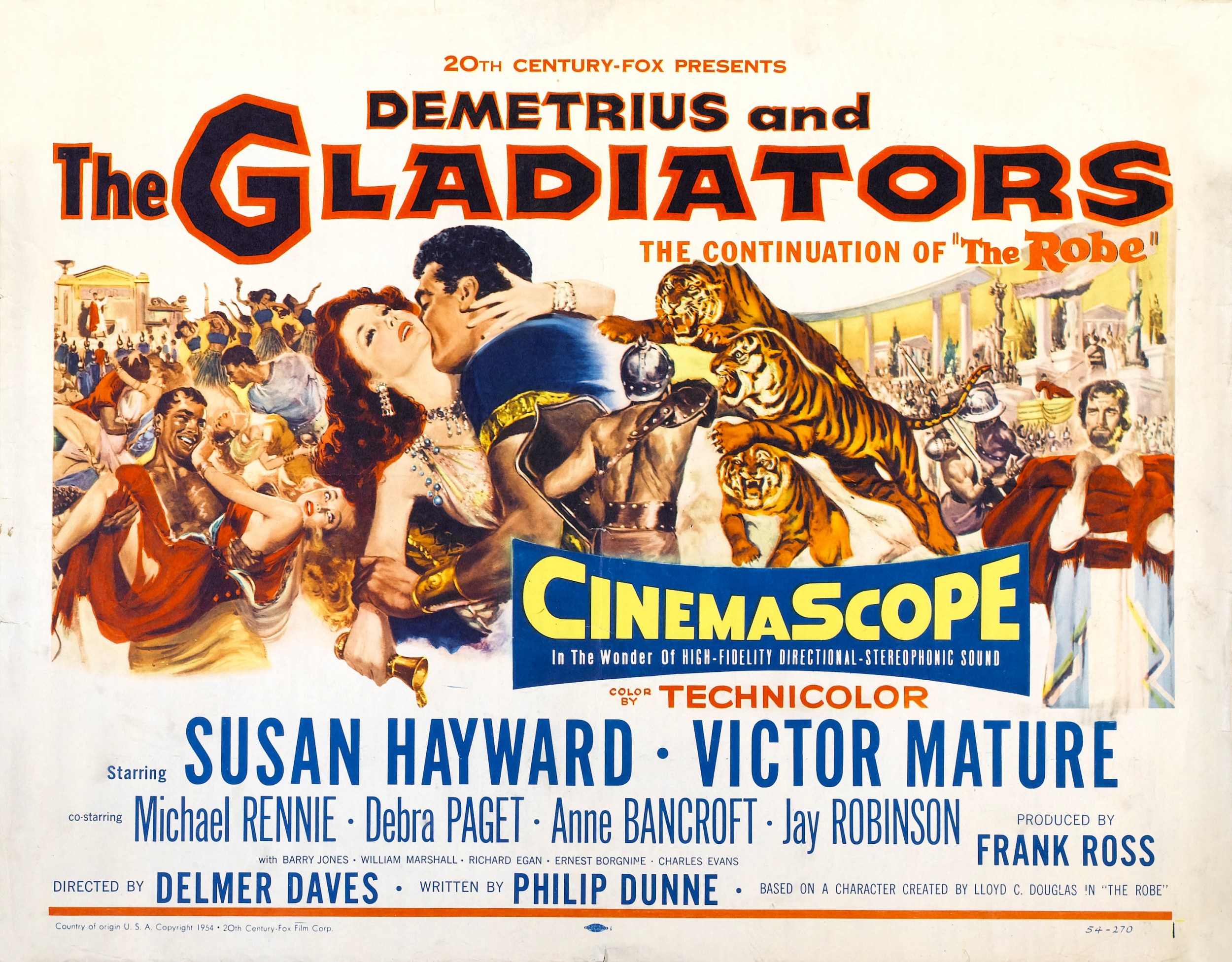 Mega Sized Movie Poster Image for Demetrius and the Gladiators (#1 of 3)
