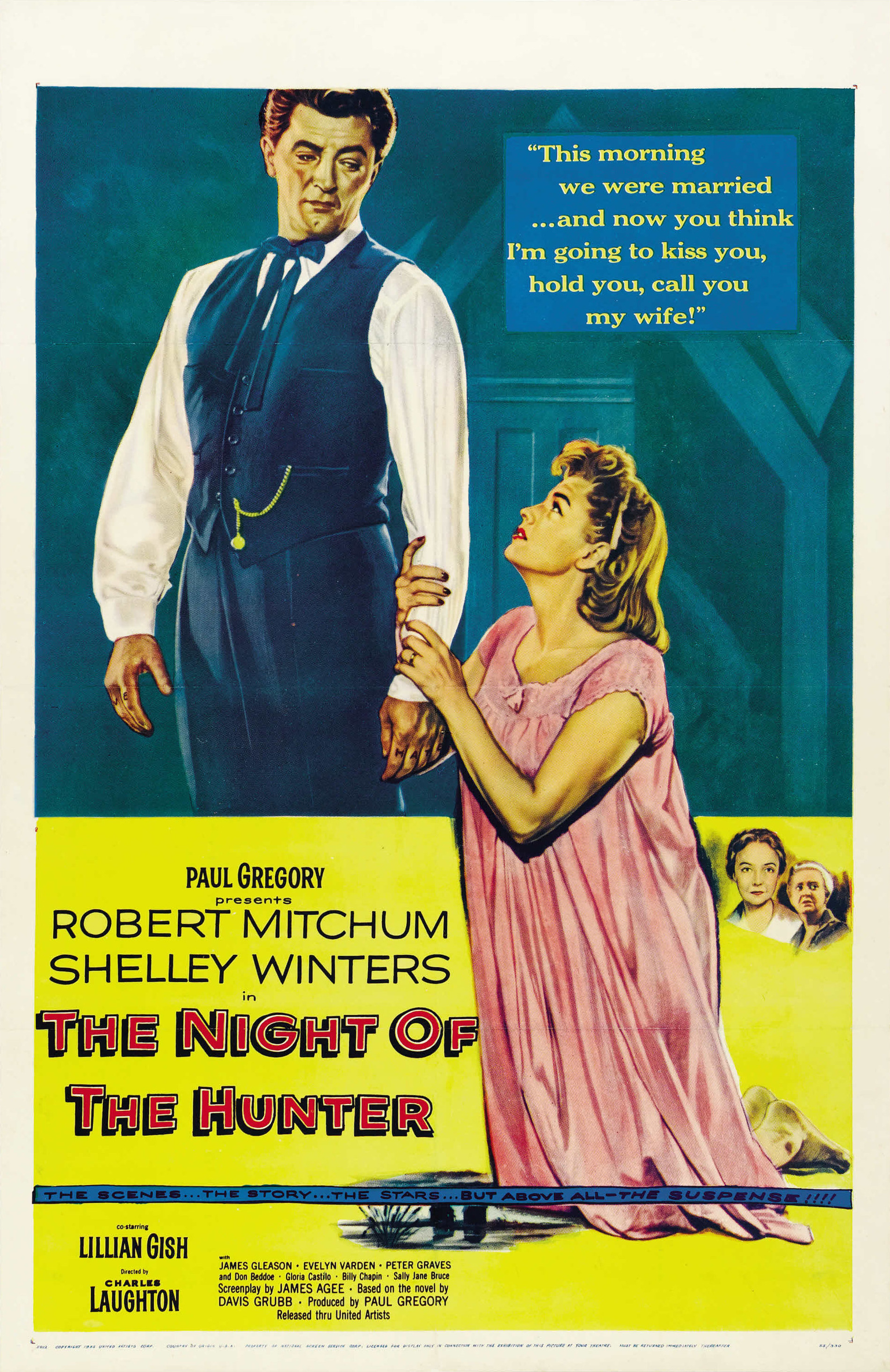 Mega Sized Movie Poster Image for The Night of the Hunter (#1 of 2)