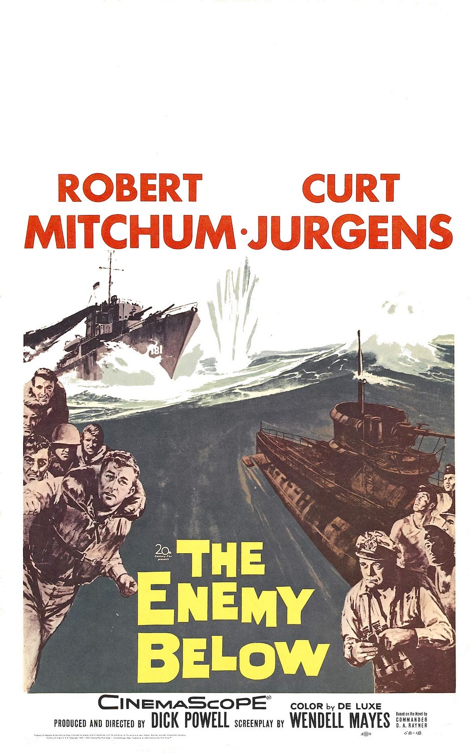 Extra Large Movie Poster Image for The Enemy Below 