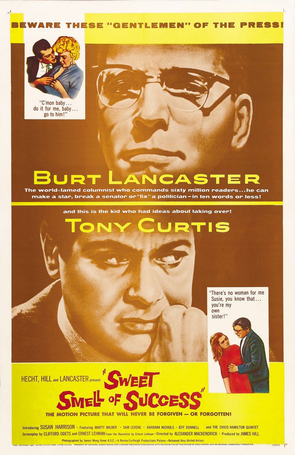 Extra Large Movie Poster Image for Sweet Smell of Success (#2 of 4)