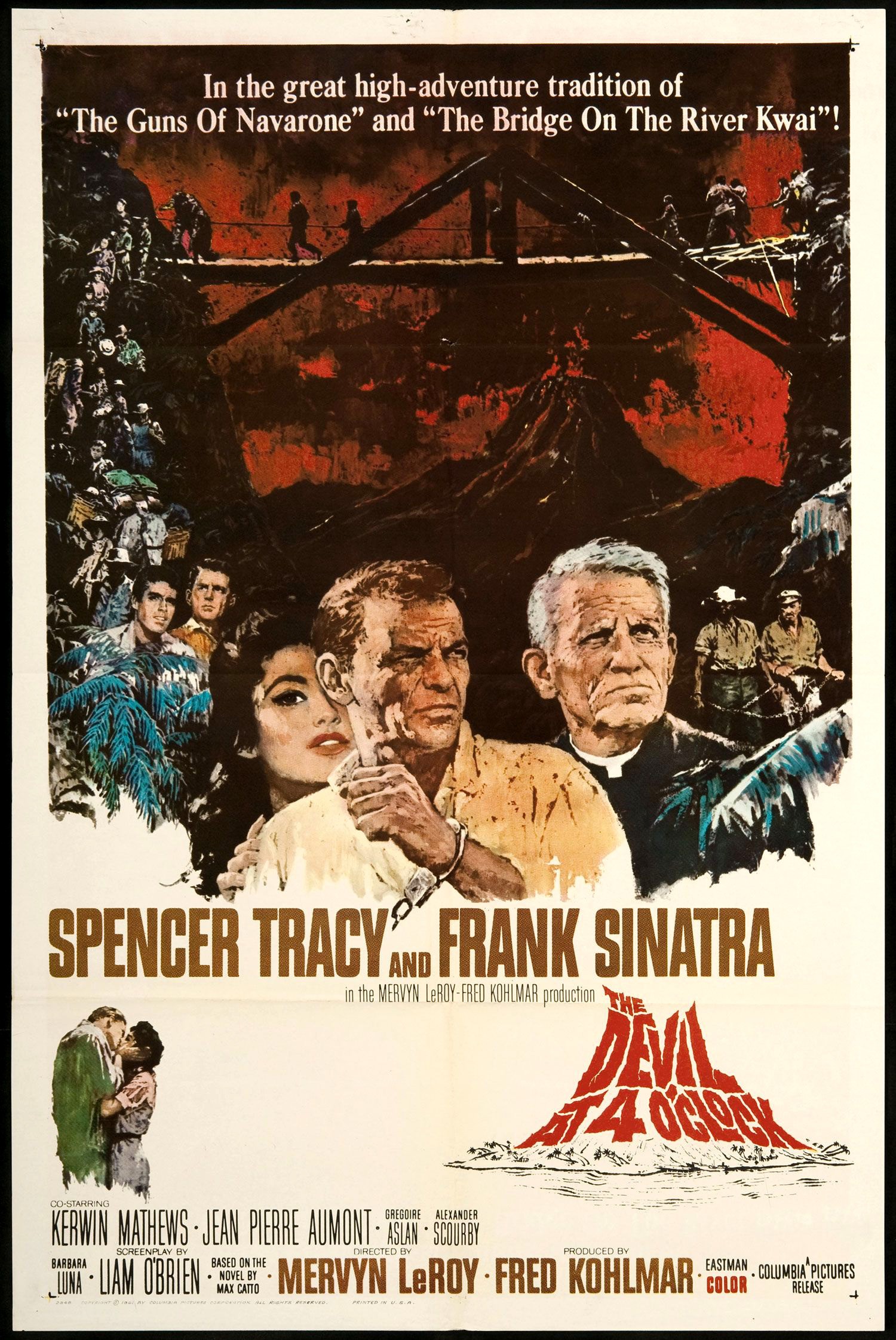Mega Sized Movie Poster Image for The Devil at 4 O'Clock 