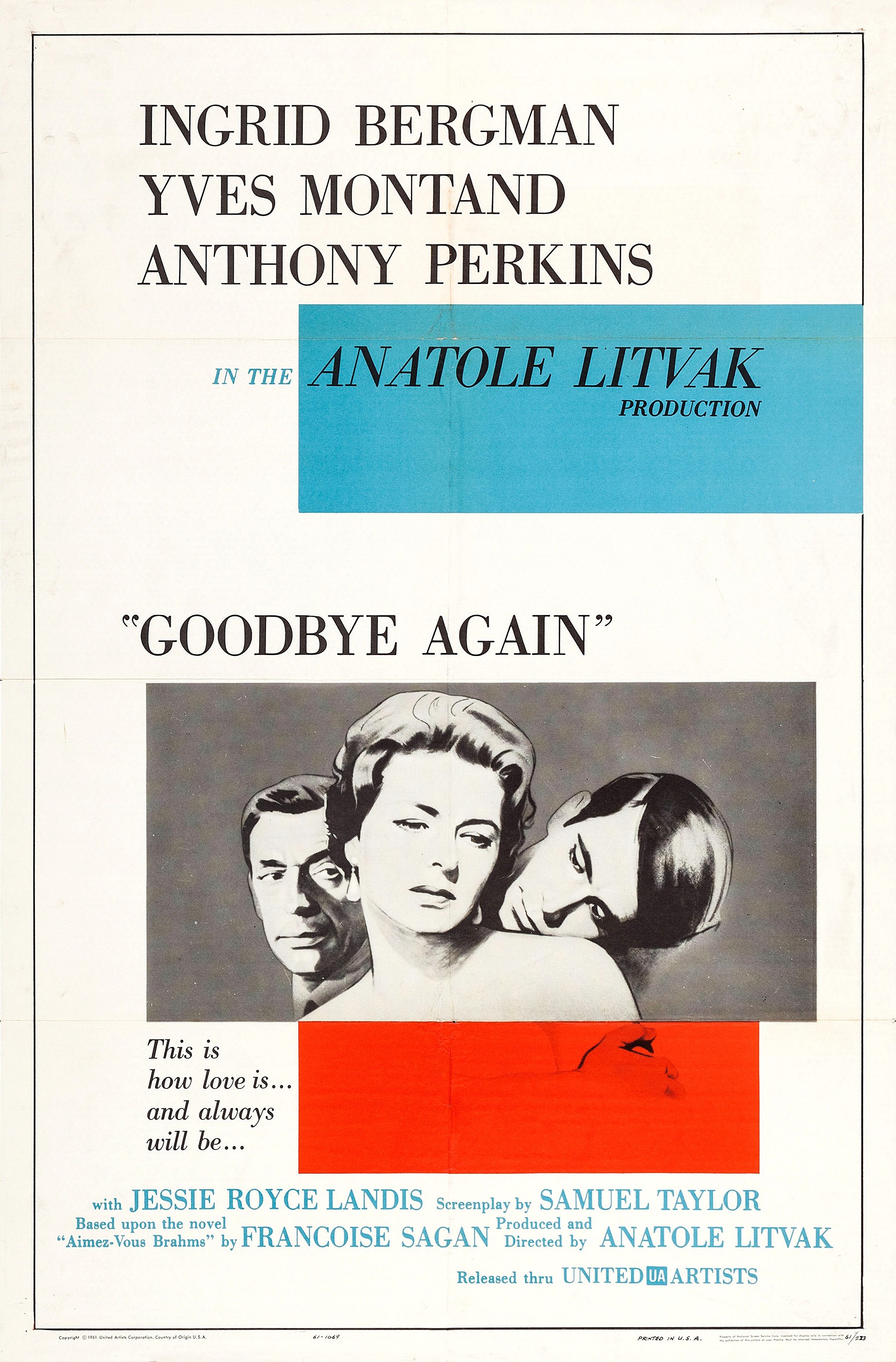 Mega Sized Movie Poster Image for Goodbye Again 