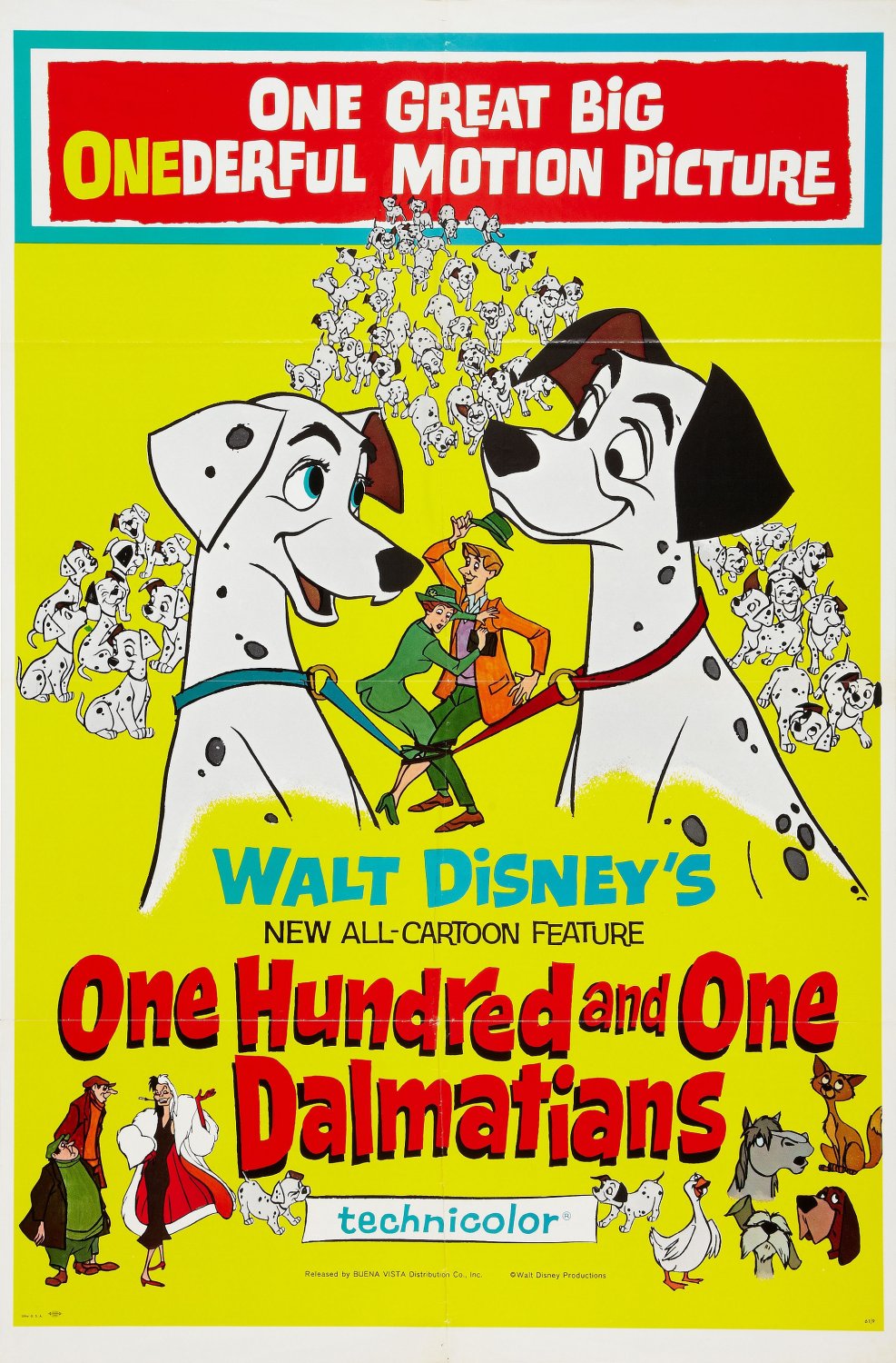 Extra Large Movie Poster Image for One Hundred and One Dalmatians (#1 of 6)
