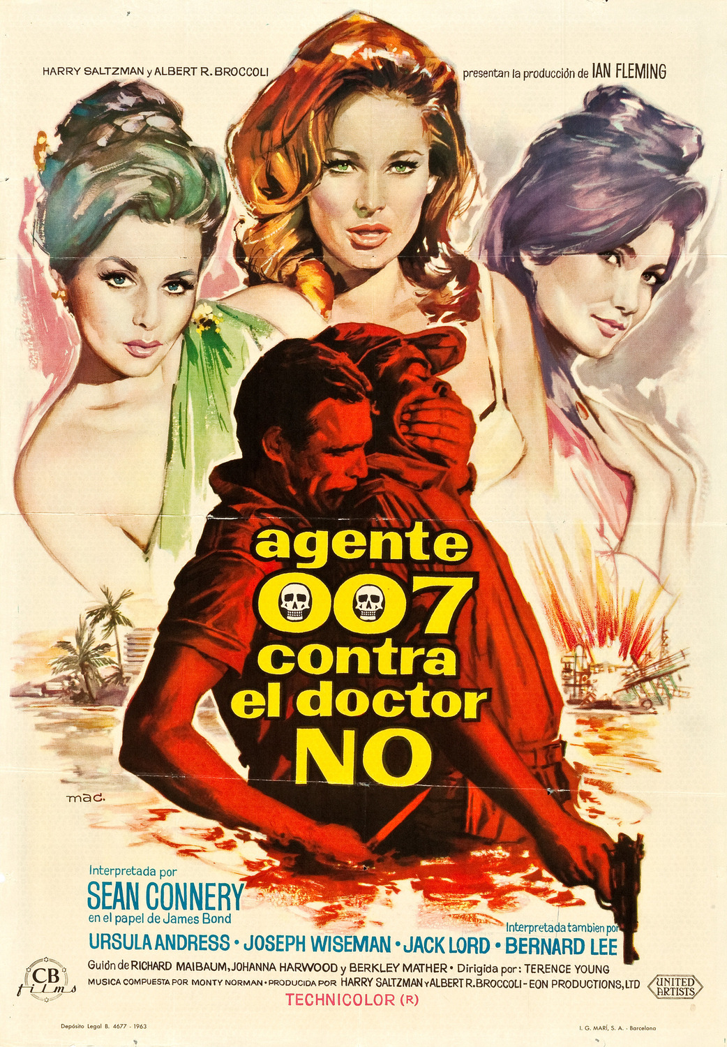 Extra Large Movie Poster Image for Dr. No (#9 of 14)