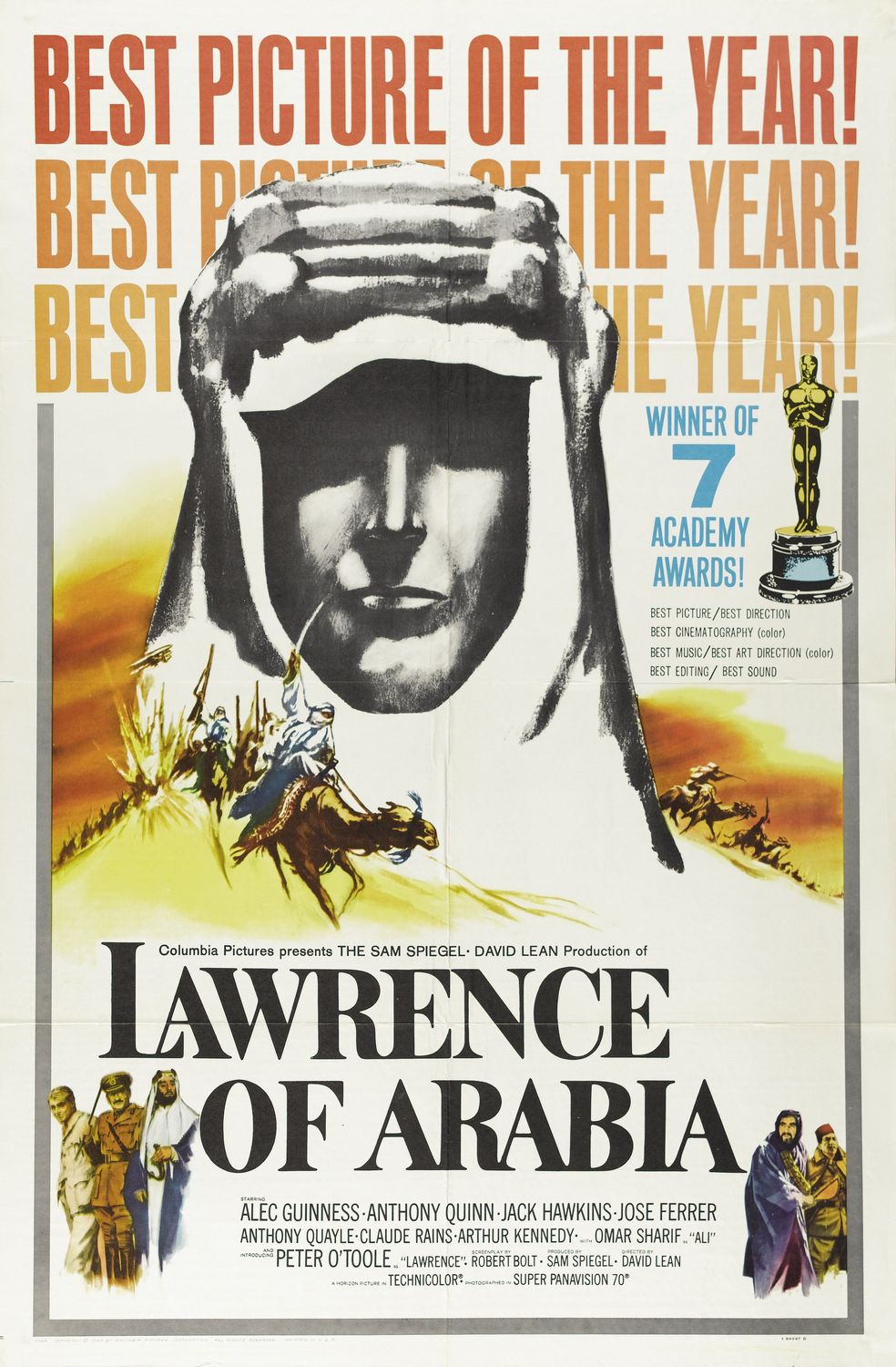 Extra Large Movie Poster Image for Lawrence of Arabia (#4 of 9)