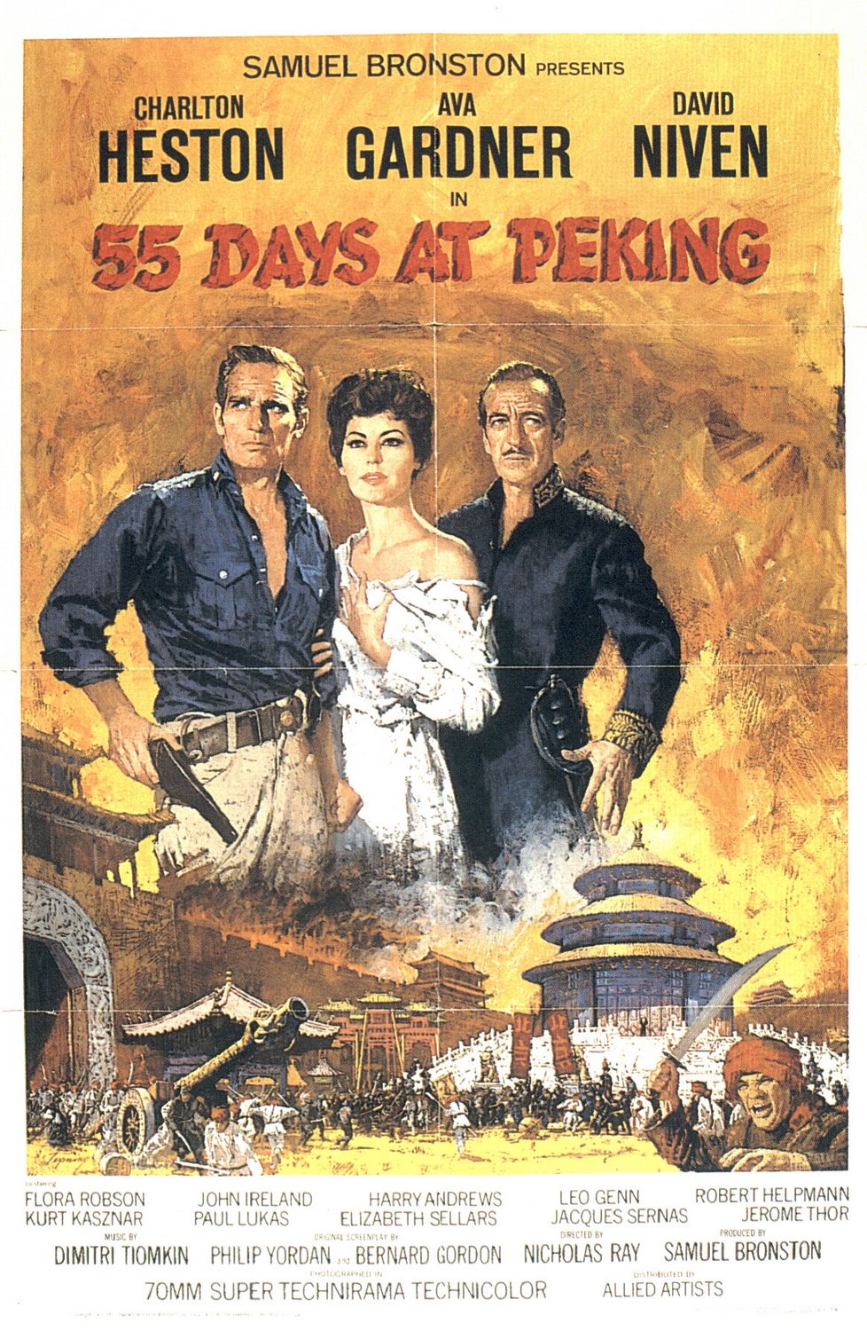 Extra Large Movie Poster Image for 55 Days at Peking 