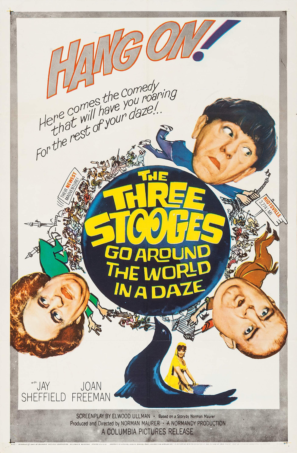 Extra Large Movie Poster Image for The Three Stooges Go Around the World in a Daze 