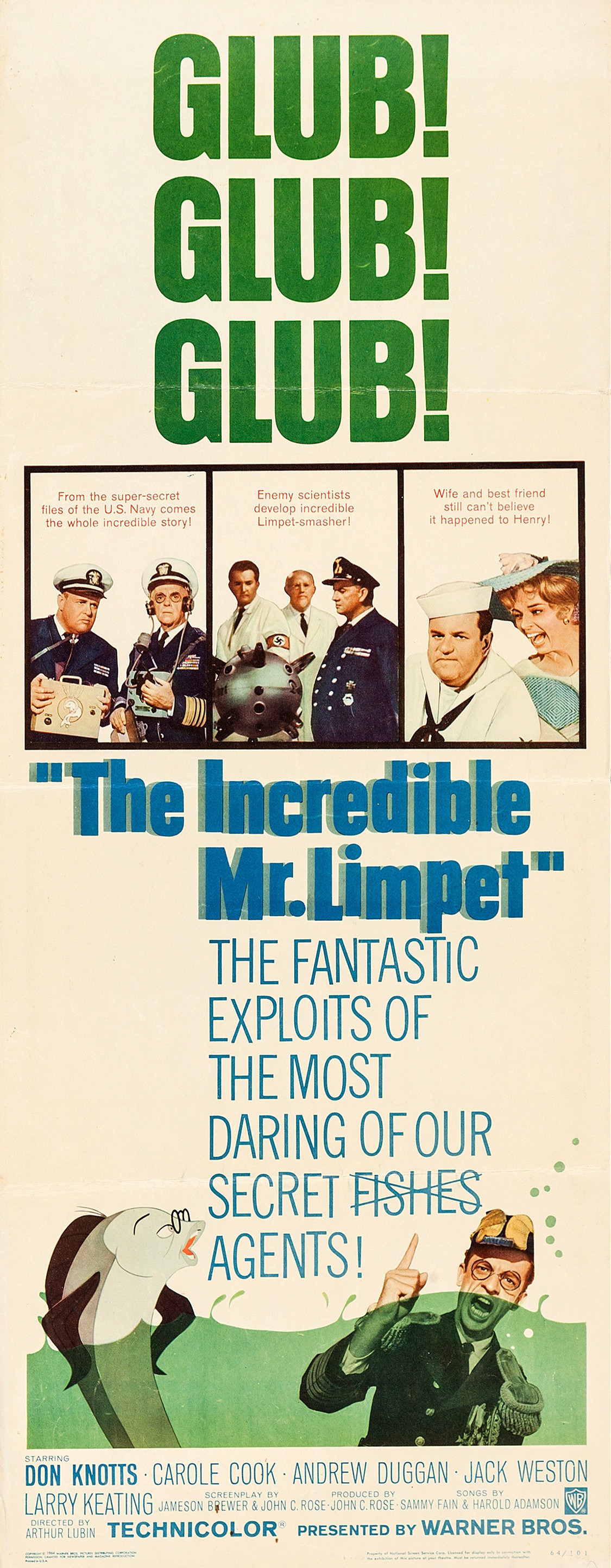 Mega Sized Movie Poster Image for The Incredible Mr. Limpet (#1 of 3)