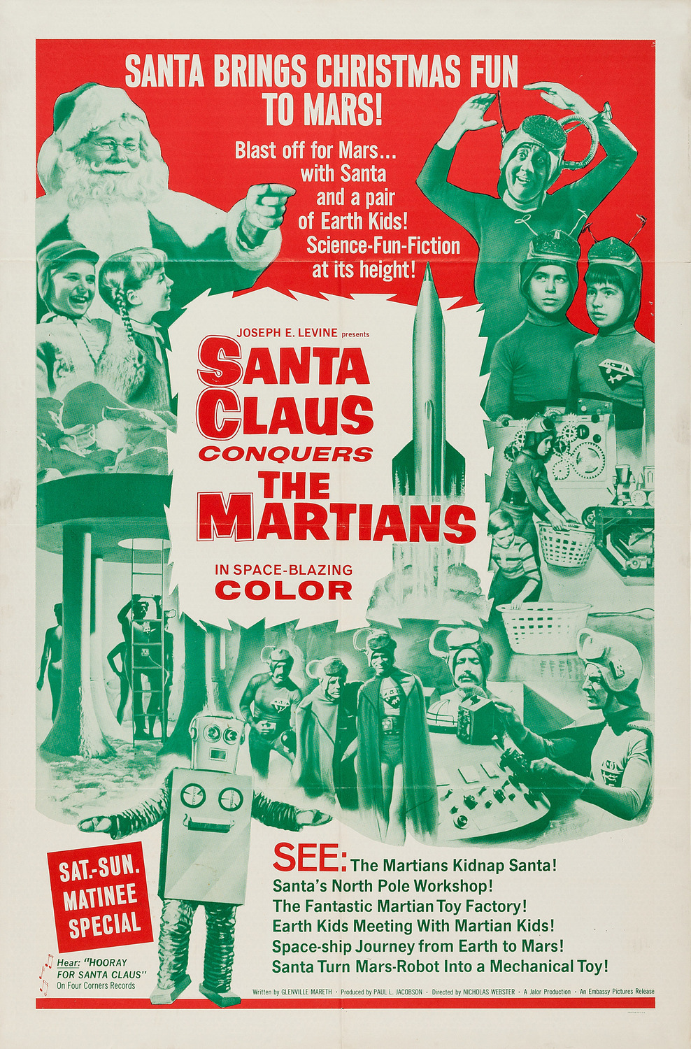 Extra Large Movie Poster Image for Santa Claus Conquers the Martians 