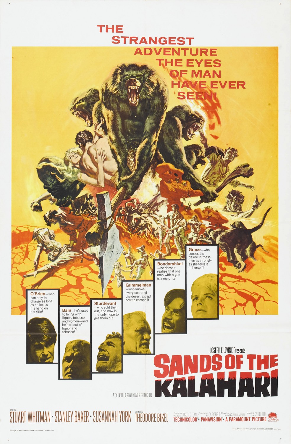 Extra Large Movie Poster Image for Sands of the Kalahari 